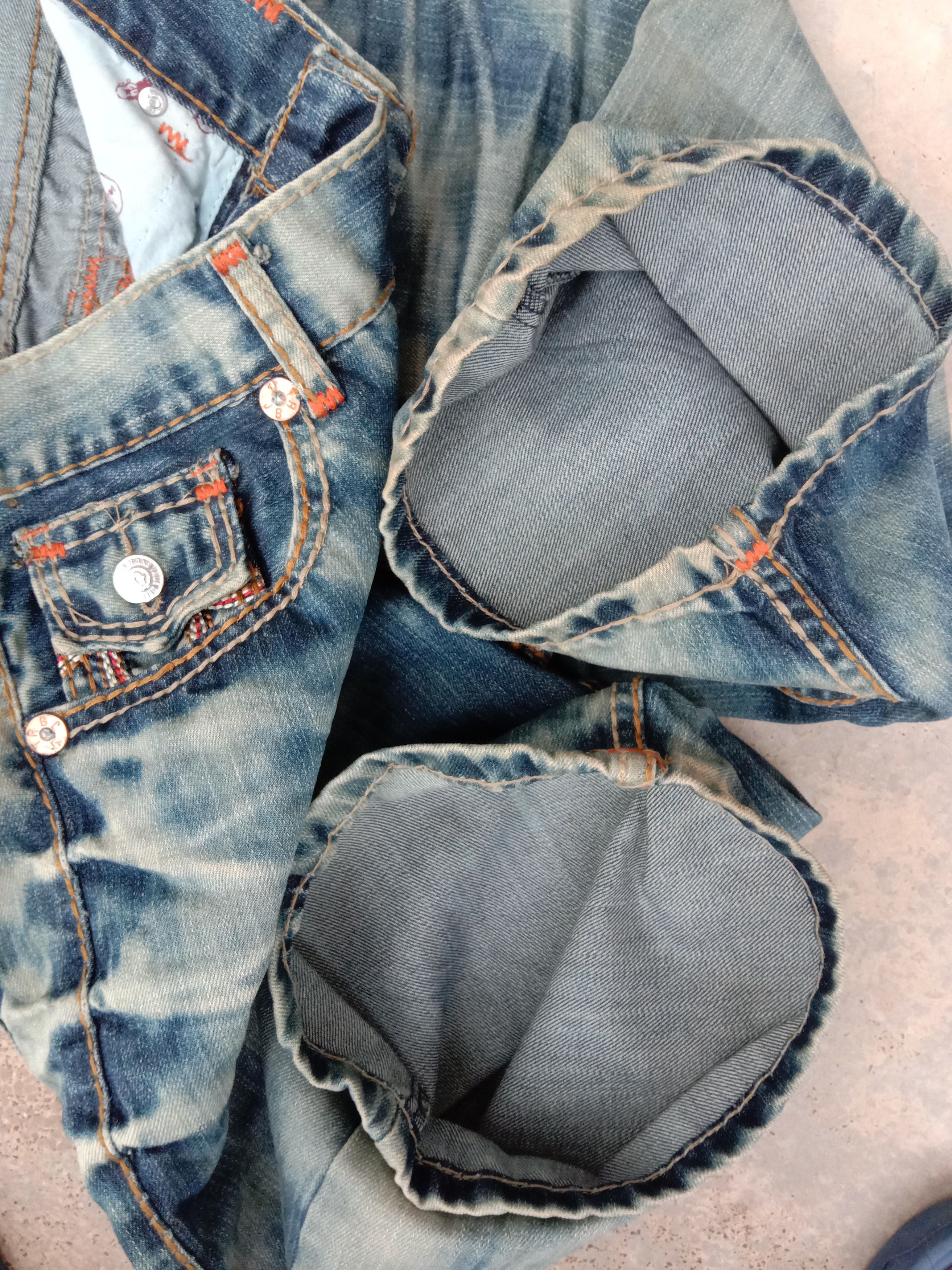 True Religion × Vintage Vintage True Religion Acid Wash Billy Giant Big T Short Pant Size US 33 - 8 Thumbnail
