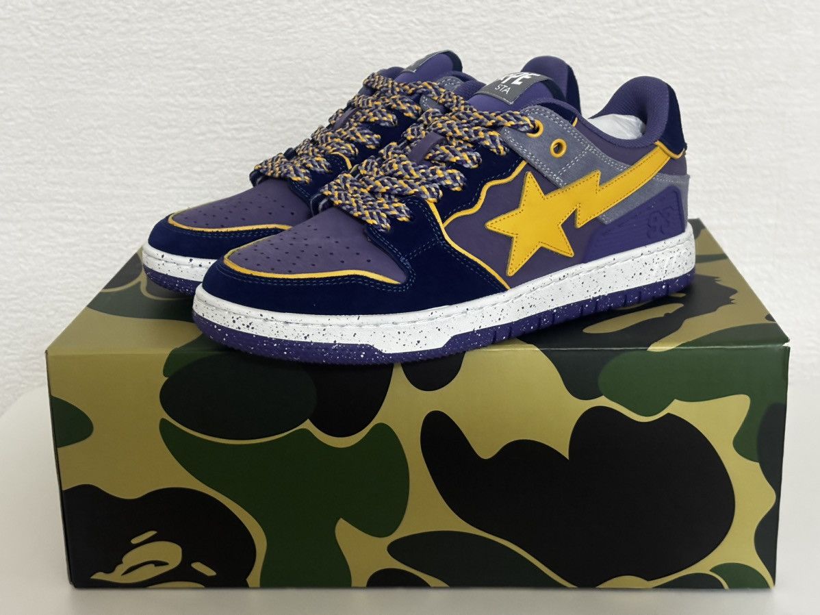Authentic ape bape sk8 sta #4 purple US 8 new