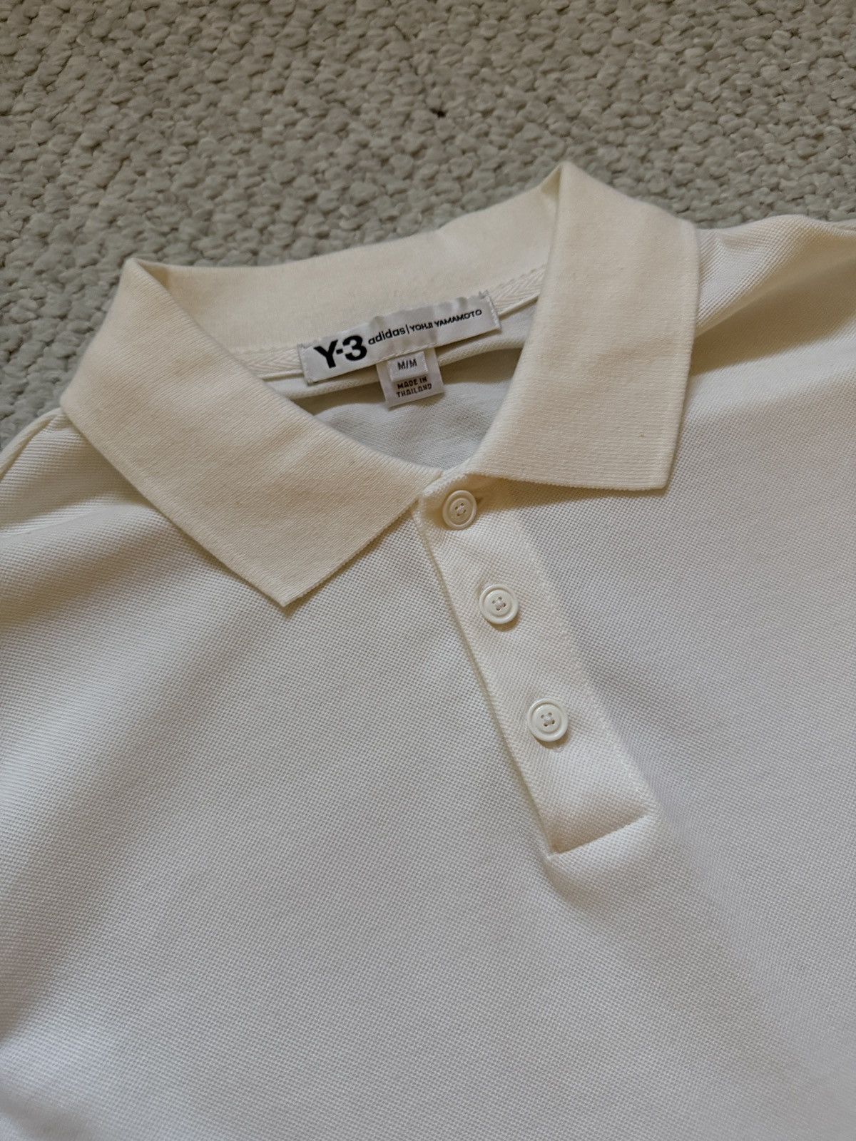 Y-3 Y-3 Sleeve Logo White Polo Size US M / EU 48-50 / 2 - 2 Thumbnail