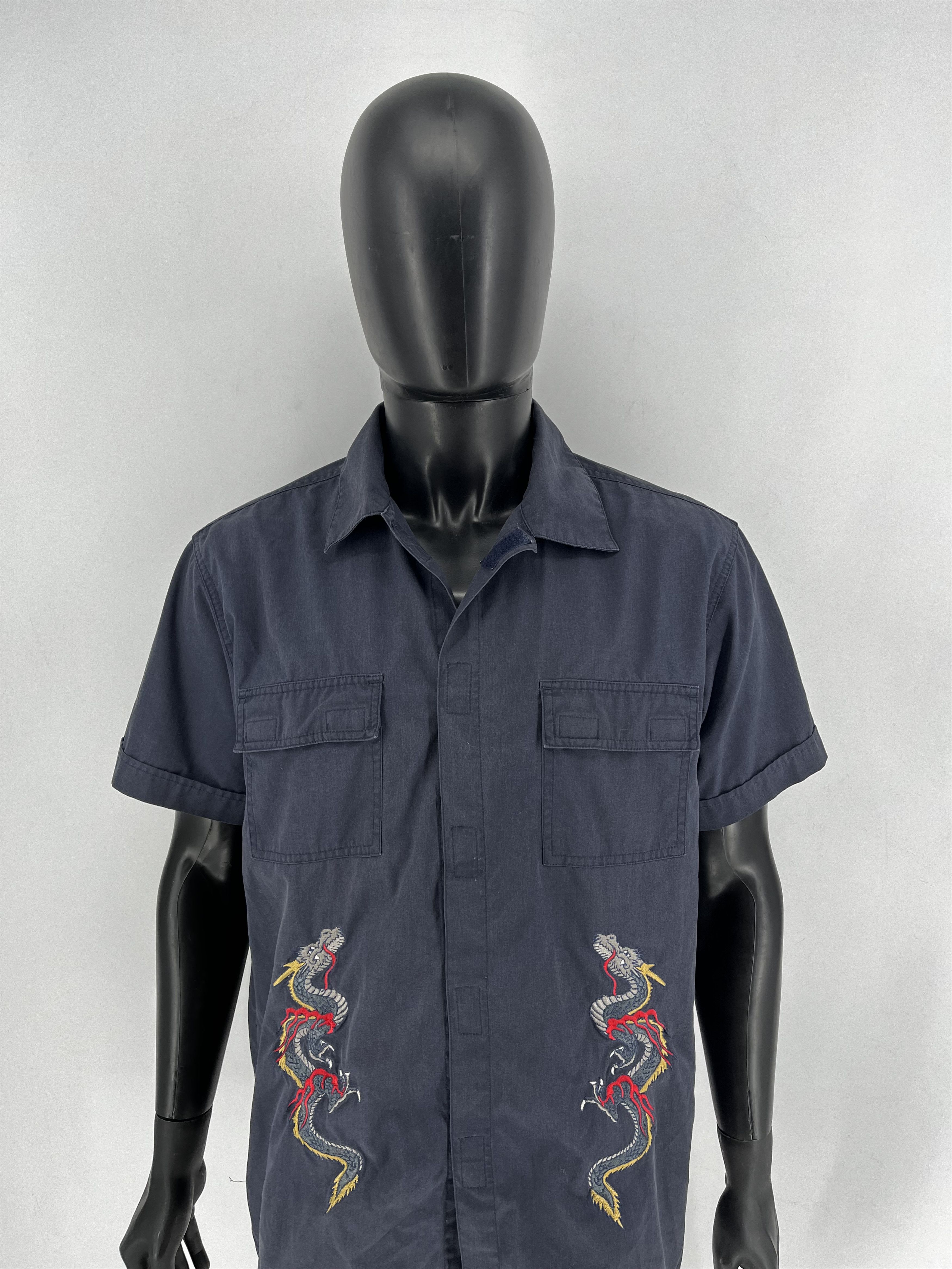 Vintage Vintage Y2k Washed AvantGarde Tribal Tee Dragon Button Ups Size US M / EU 48-50 / 2 - 5 Thumbnail