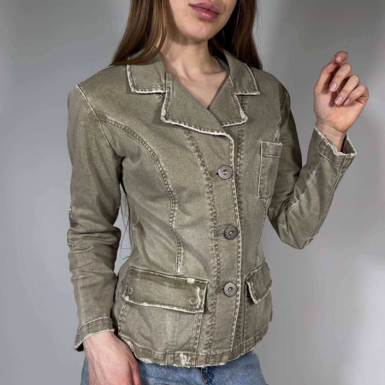 Japanese Brand Vintage Y2K Z Cavaricci Military Distressed Blazer Japanese Size S / US 4 / IT 40 - 2 Thumbnail