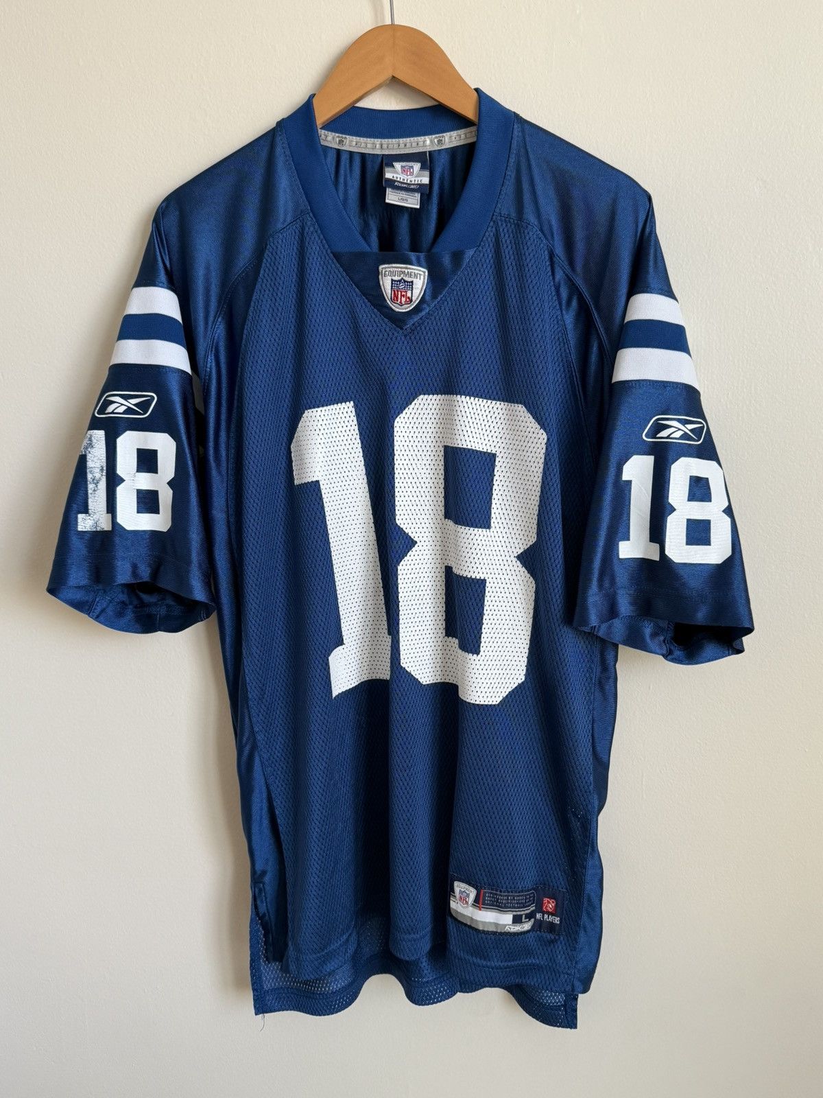 NFL Vintage Reebok NFL Peyton Manning #18 Indianapolis Jersey Size US L / EU 52-54 / 3 - 1 Thumbnail