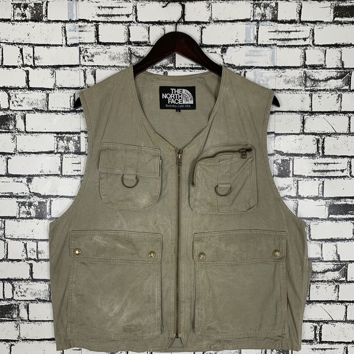 Vintage Fly Fishing Vest Rare Wulff Stream Designs Beige | Size S