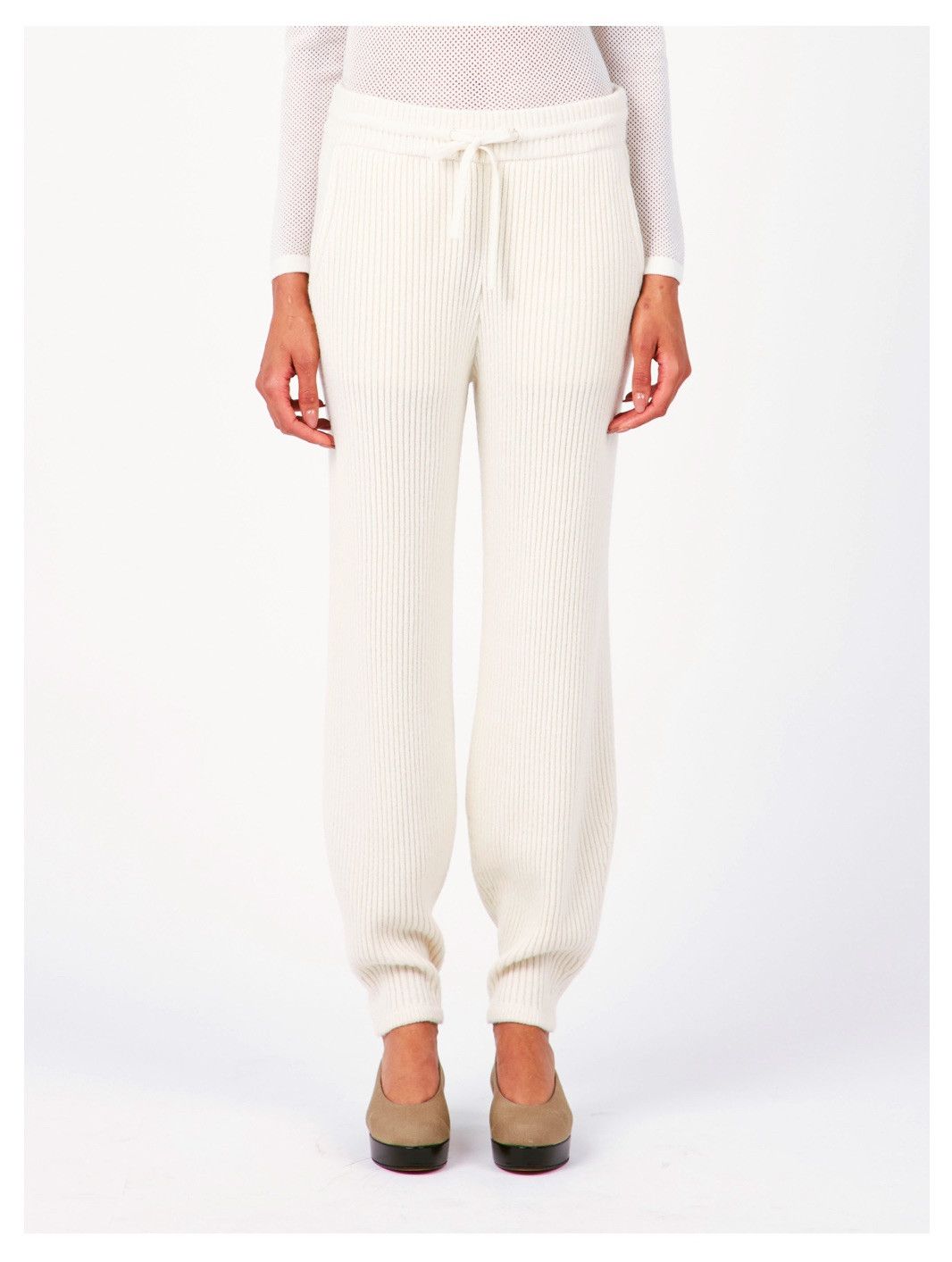 Loro Piana o1srvl11e0125 FAO2394 Showa Silk Cashmere Pant in White Size 30" / US 8 / IT 44 - 1 Preview