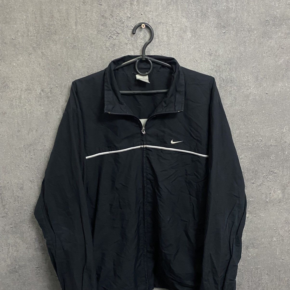 Nike Vintage Y2K Nike Track Jacket Nylon Top Striped Swoosh Size US L / EU 52-54 / 3 - 4 Thumbnail