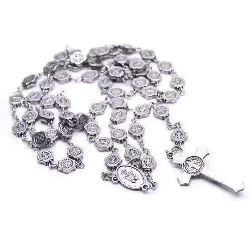 Vintage Saint Benedict Rosary Necklace Chain Catholic Church Jesus Size ONE SIZE - 3 Thumbnail