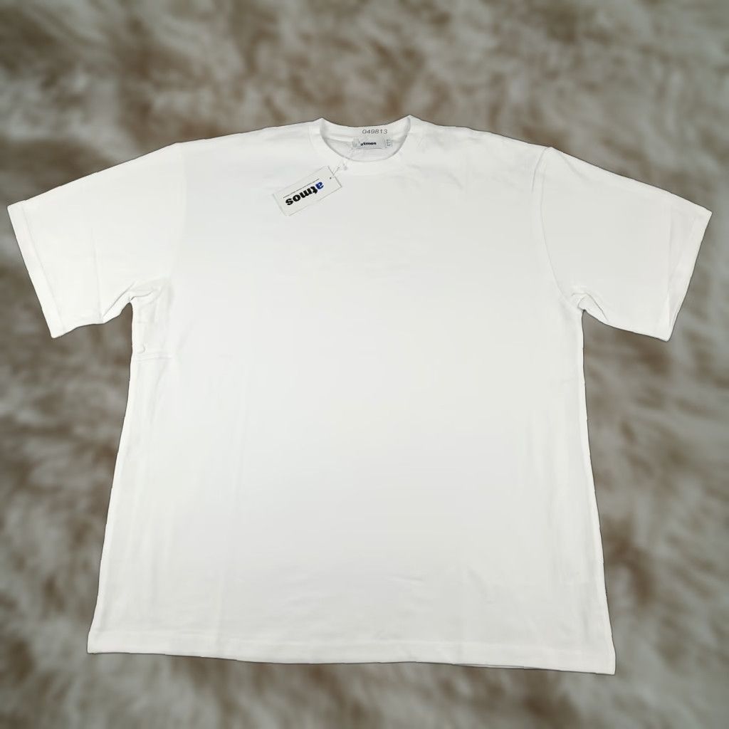 Vintage Atmos T Shirt Mens Large White Cotton Short Sleeve Crew Neck Logo Tee Modern Classic Sports Size US L / EU 52-54 / 3 - 1 Thumbnail