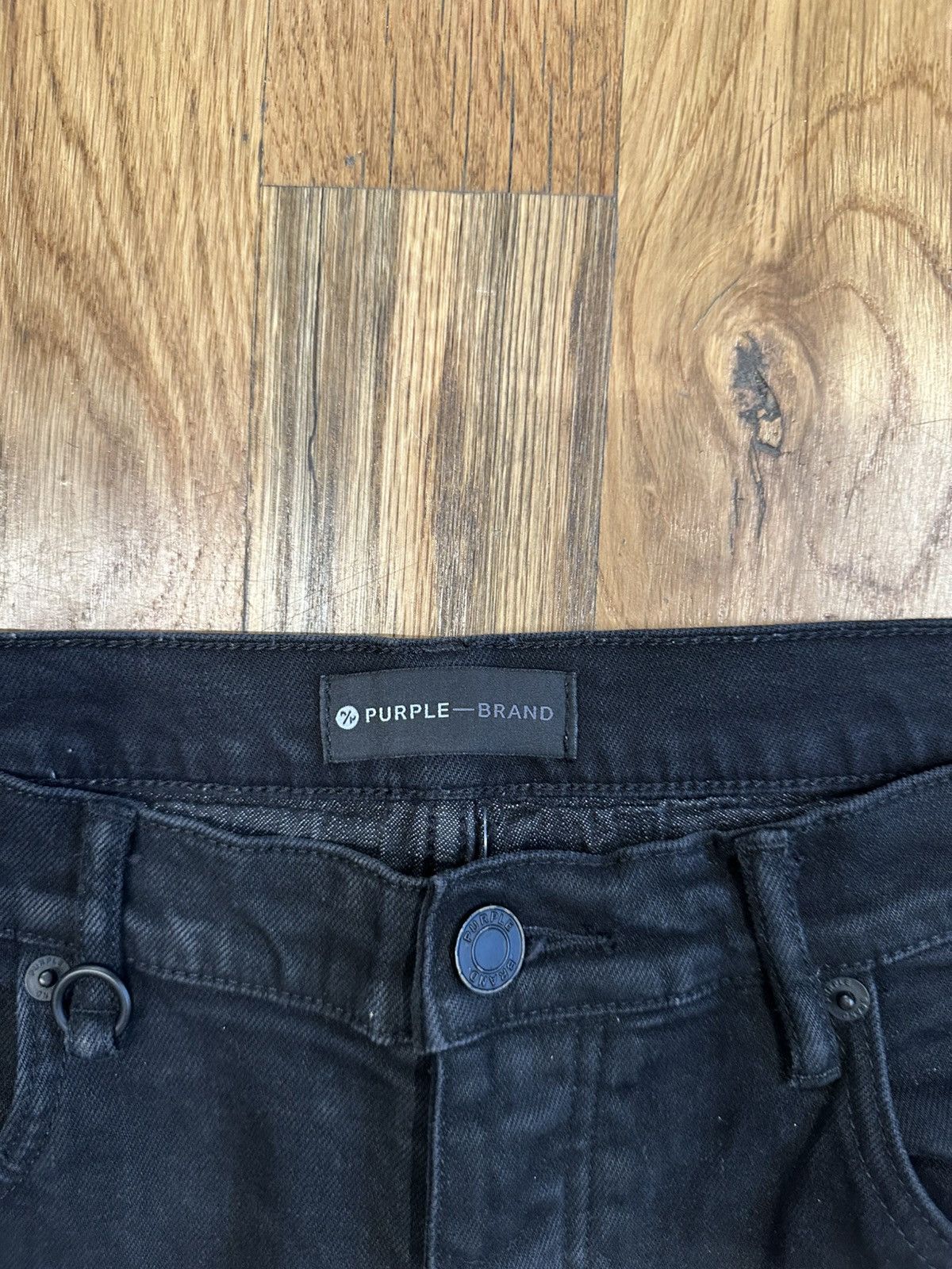 Purple Brand Purple Brand Distressed Splatter Black Denim Jeans Size 36 Size US 36 / EU 52 - 3 Thumbnail