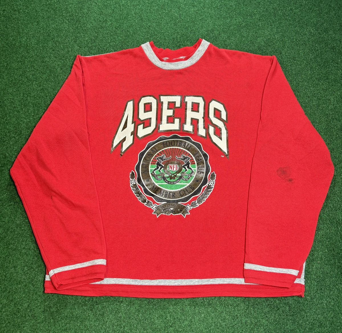 Nutmeg × Vintage Vintage 90s Nutmeg Mills San Fransisco 49ers Med Sweatshirt Size US M / EU 48-50 / 2 - 1 Thumbnail