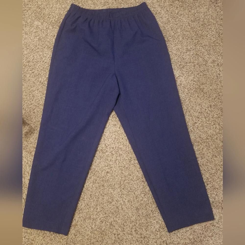 Designer Helene Blake Blue Pants Size 14W Size 36" / US 14 / IT 50 - 2 Thumbnail
