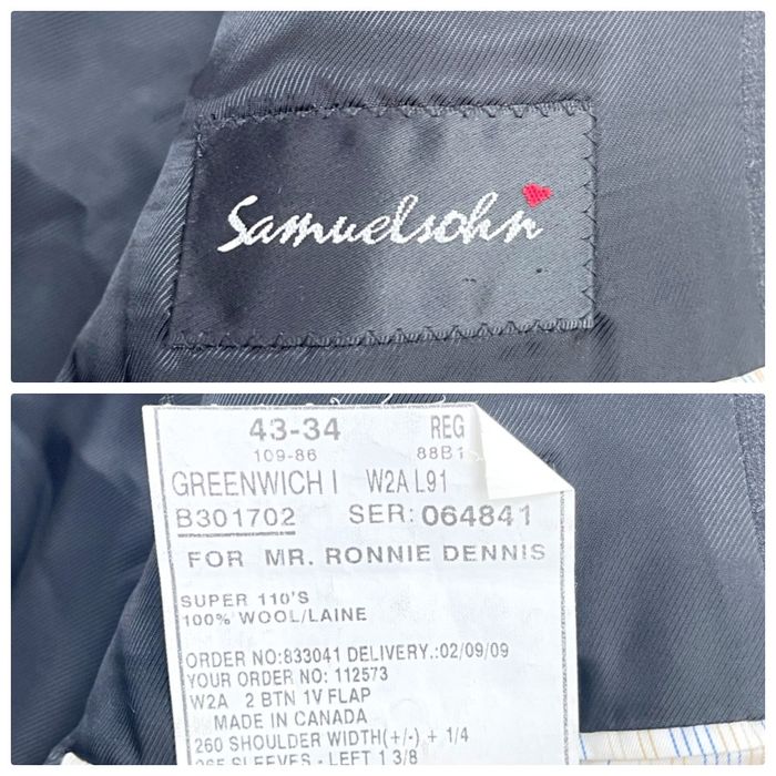 Samuelsohn Samuelsohn Wool Greenwich Suit Charcoal Gray Mens 43R | Grailed