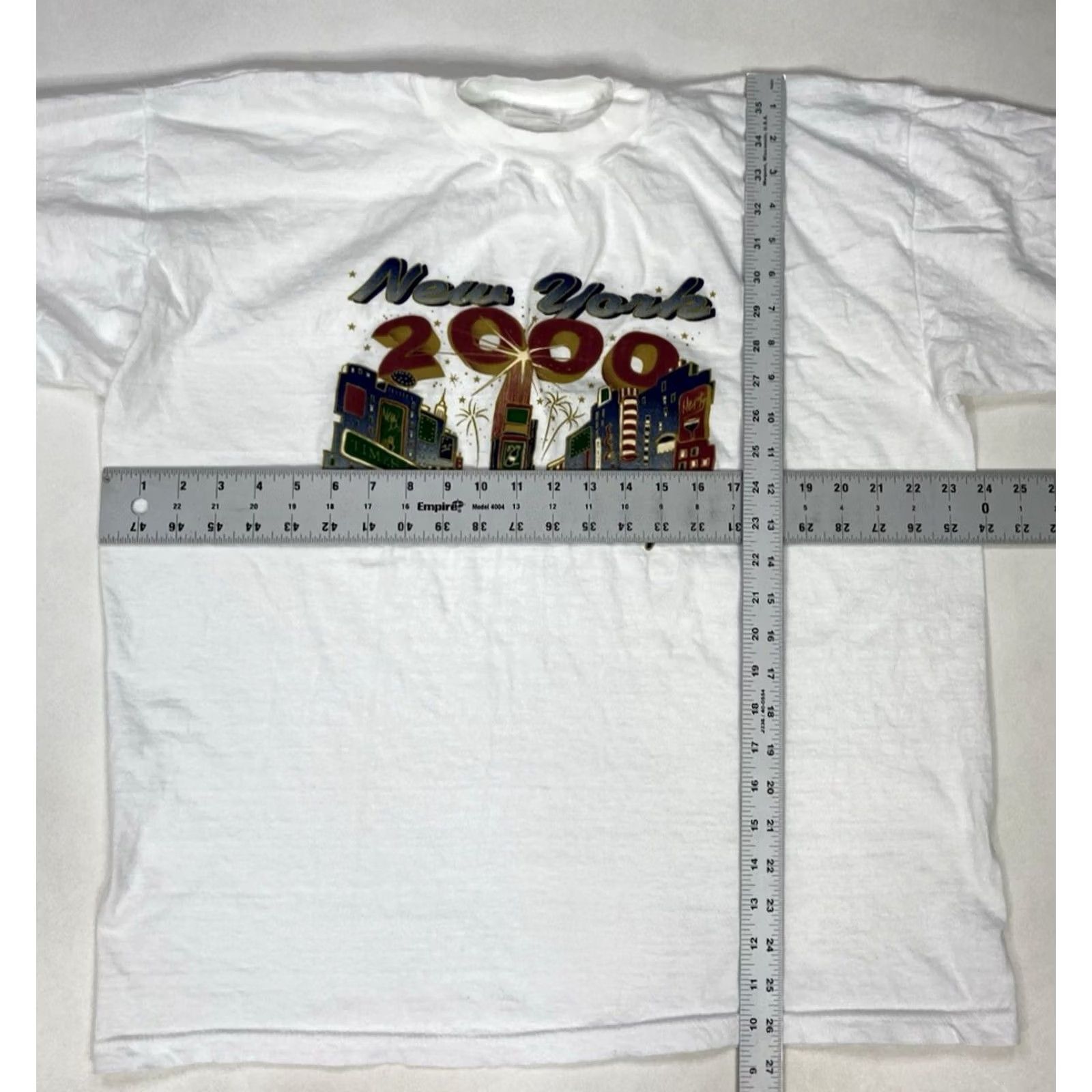 Vintage VINTAGE New York 2000 Where The Millenium Begins Graphic T-shirt Men XL Shirt Mens White 90s City Logo Size US XL / EU 56 / 4 - 5 Thumbnail