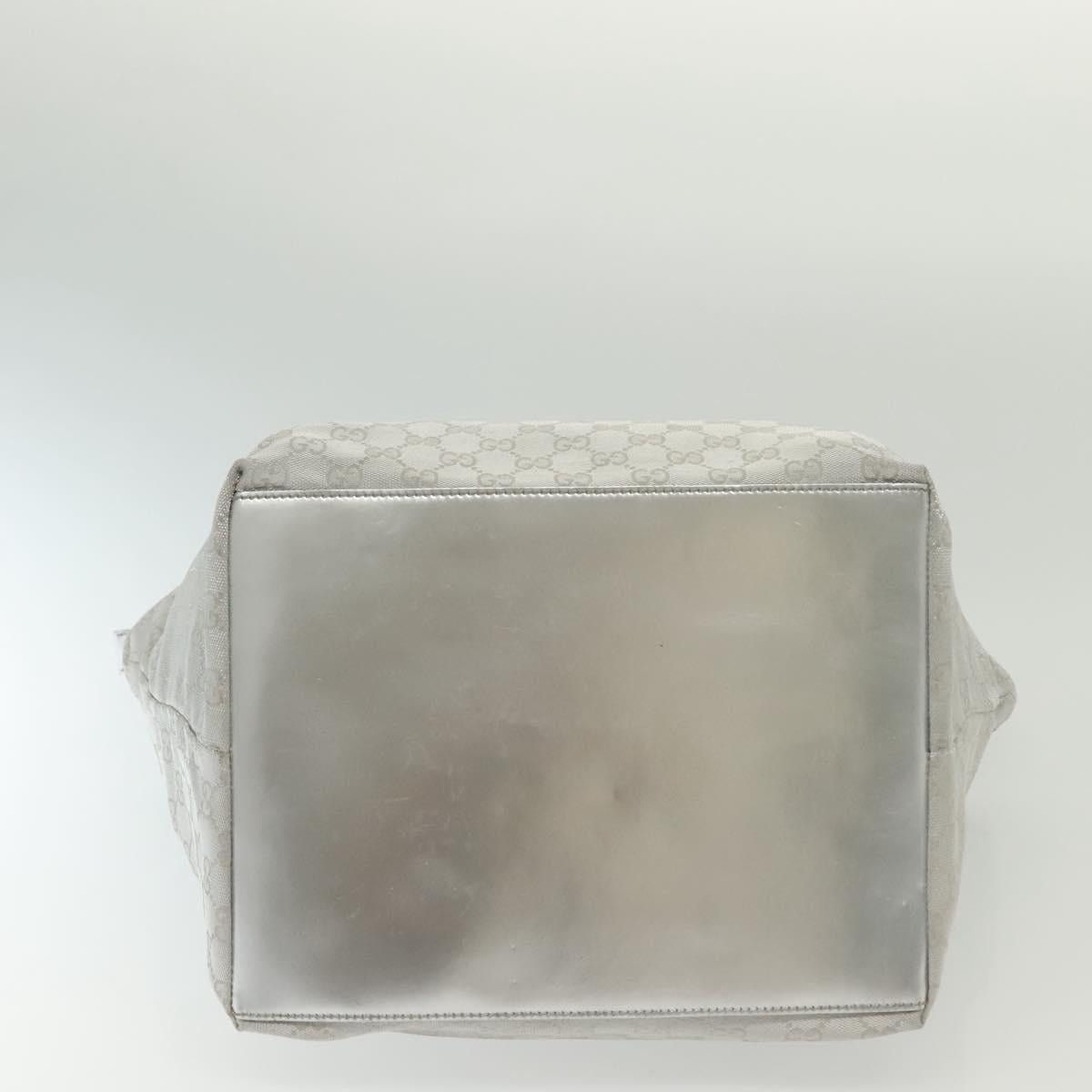 Gucci GUCCI GG Canvas Tote Bag Silver Size ONE SIZE - 9 Thumbnail