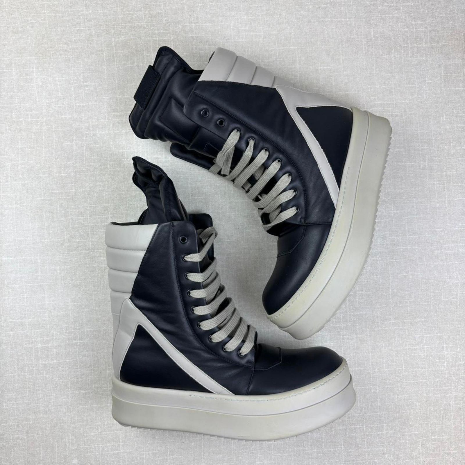 Rick Owens Rick Owens Porterville Mega Geobasket “Black Pearl” 12M Size US 12 / EU 45 - 2 Thumbnail