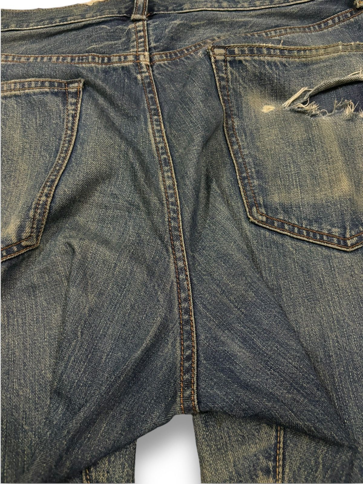 GU × Undercover Vintage Japanese Brand GU Dark Mud Wash Loose Ripped Jeans Size US 33 - 14 Thumbnail