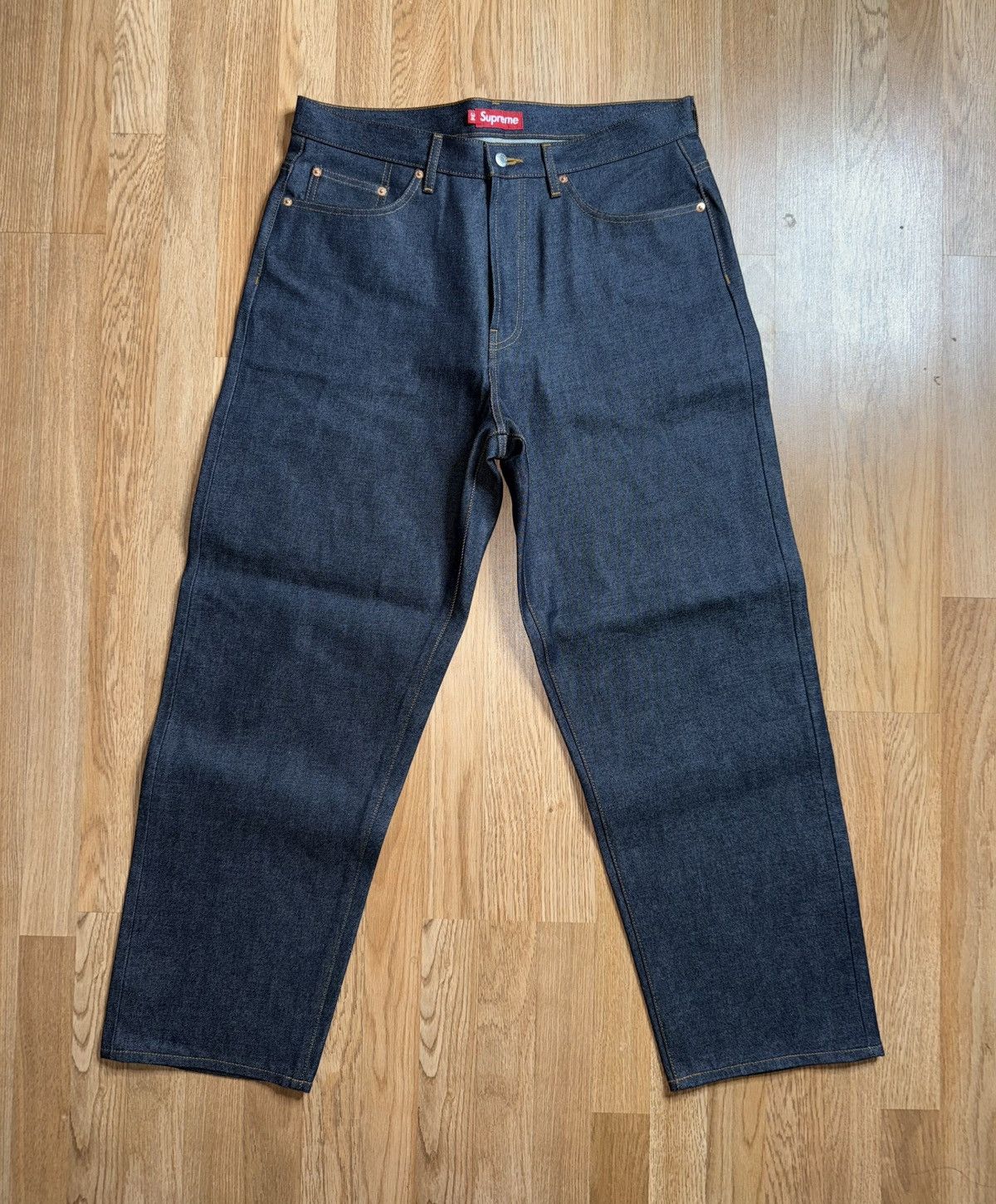 Supreme Rigid Baggy Selvedge Jean (FW24) - $188 Supreme S Logo