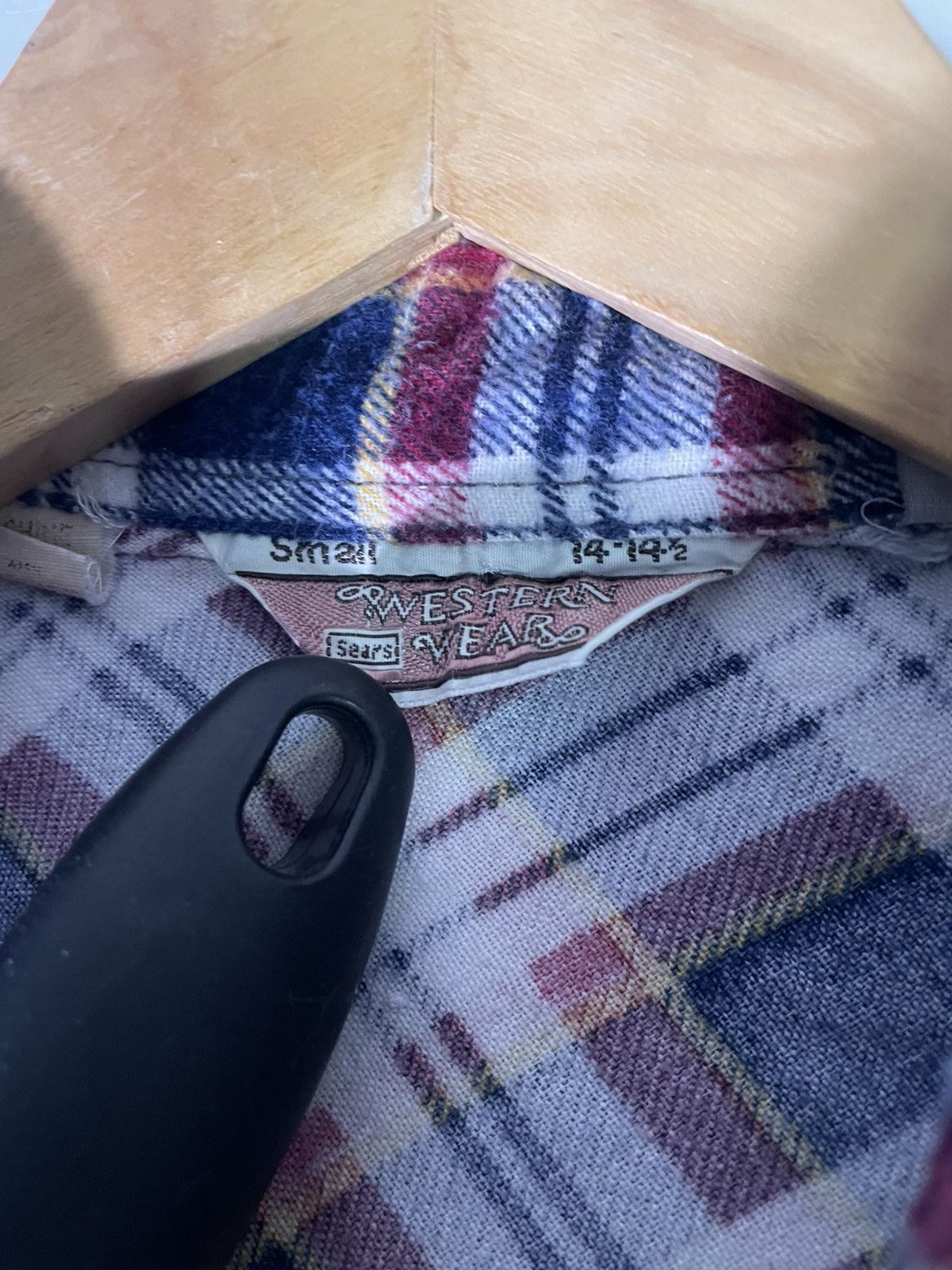 Vintage 70’s 80’s VTG Vintage Sears Western Wear Blue Flannel Shirt Size US S / EU 44-46 / 1 - 7 Thumbnail
