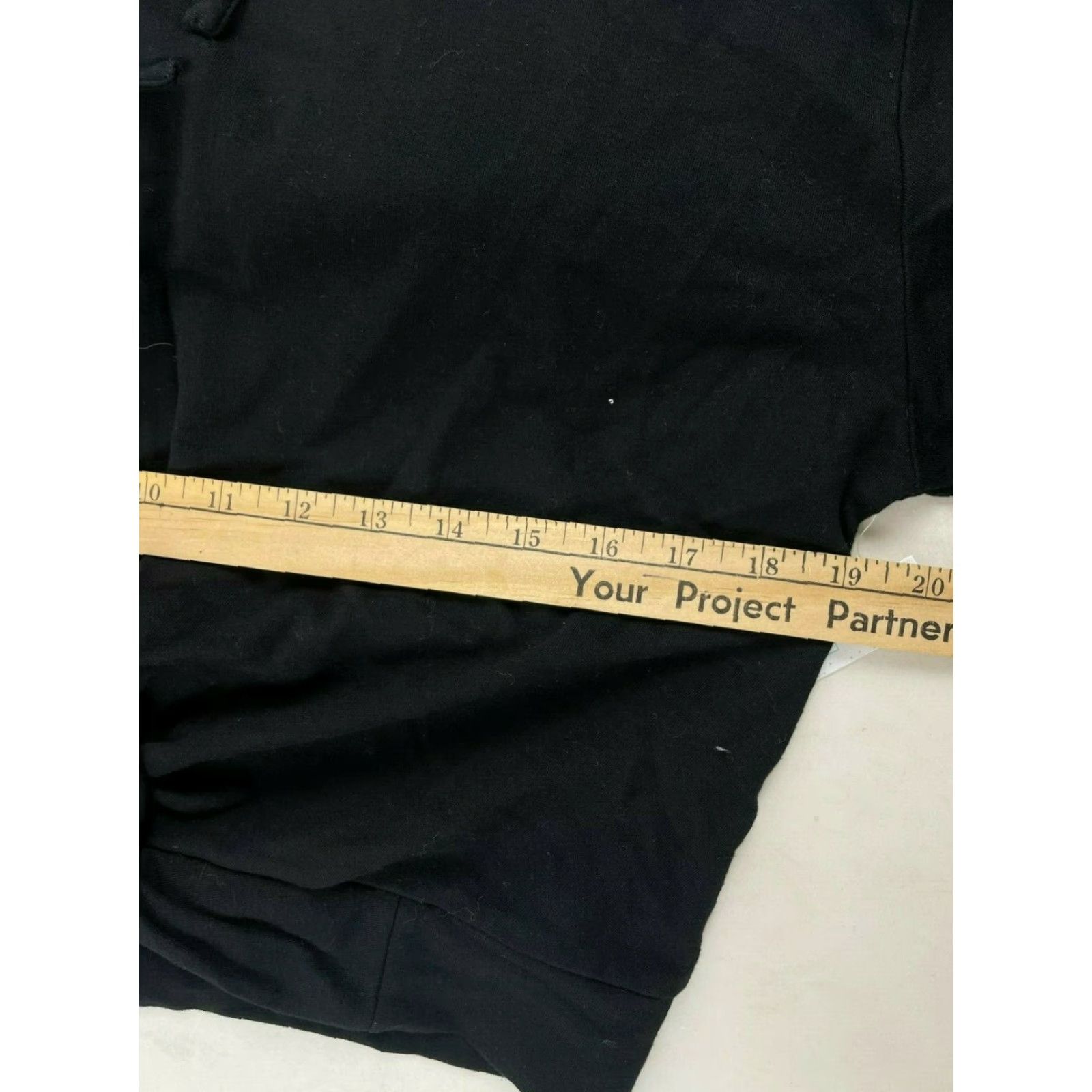 Vintage ABOUND Sweatshirt Women's S Black Hooded Cropped Pullover Drawstring NWT Size S / US 4 / IT 40 - 3 Thumbnail