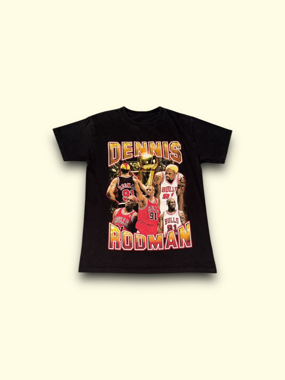 NBA Vintage Dennis Rodman Chicago Bulls player graphic black tee Size US M / EU 48-50 / 2 - 1 Thumbnail