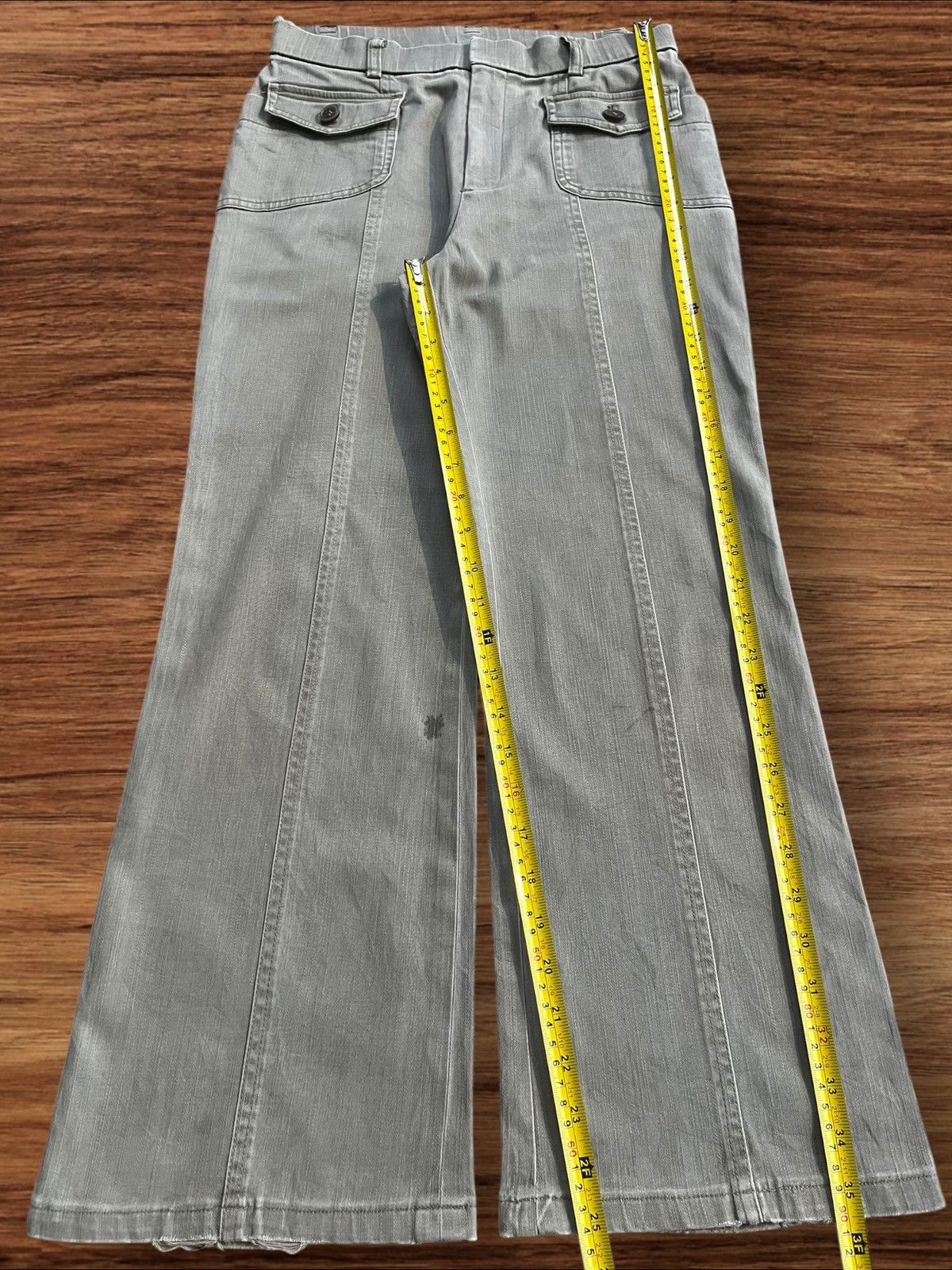 Japanese Brand Vintage Japanese Brand Double Pocket Pleats Flare Pants Size 27" / US 4 / IT 40 - 10 Thumbnail