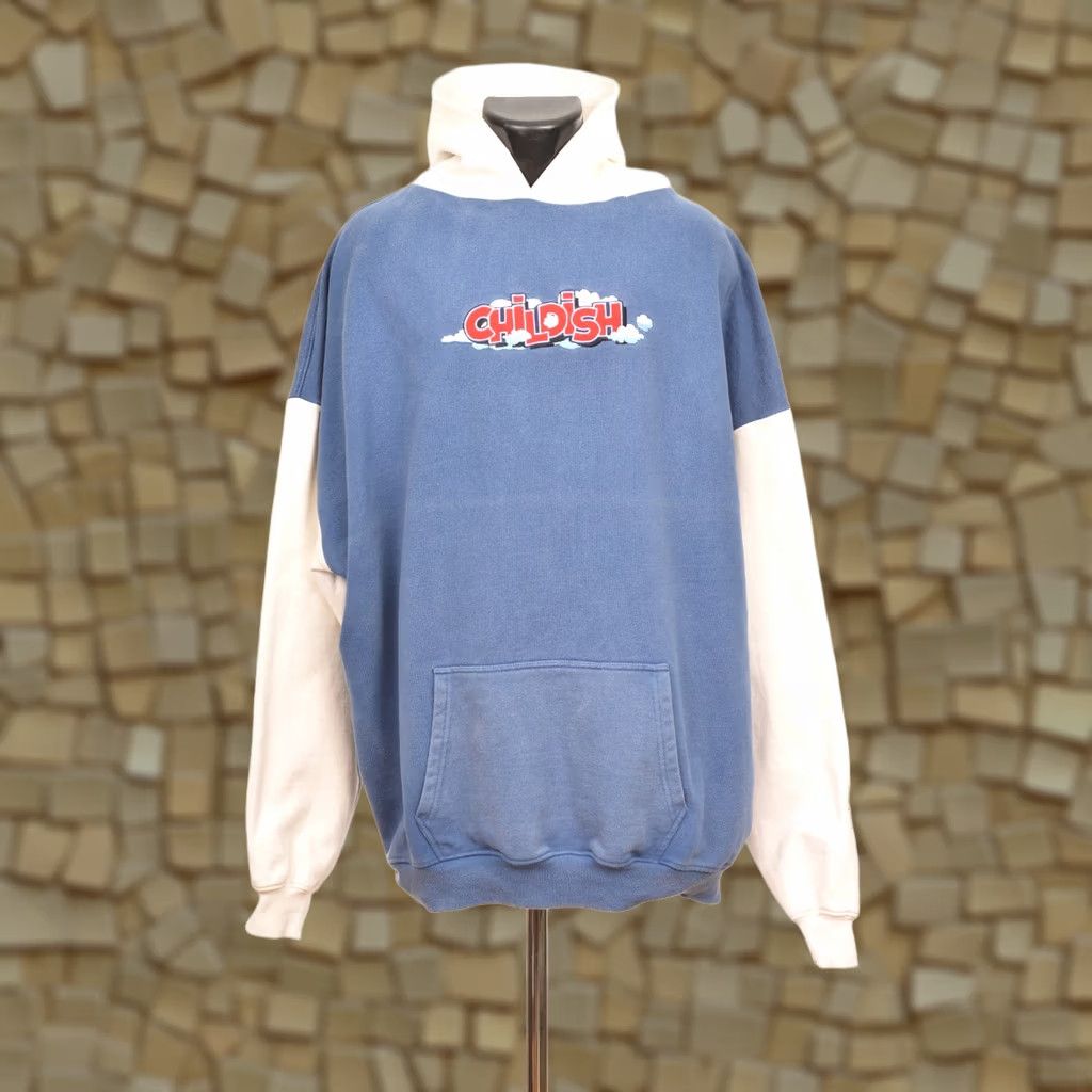 Vintage DDP Tgfbro Ltd Childish Vintage Pullover Hoodie XXL Adult Blue Pullover Hoodie Clothing Mens Size US XXL / EU 58 / 5 - 1 Thumbnail