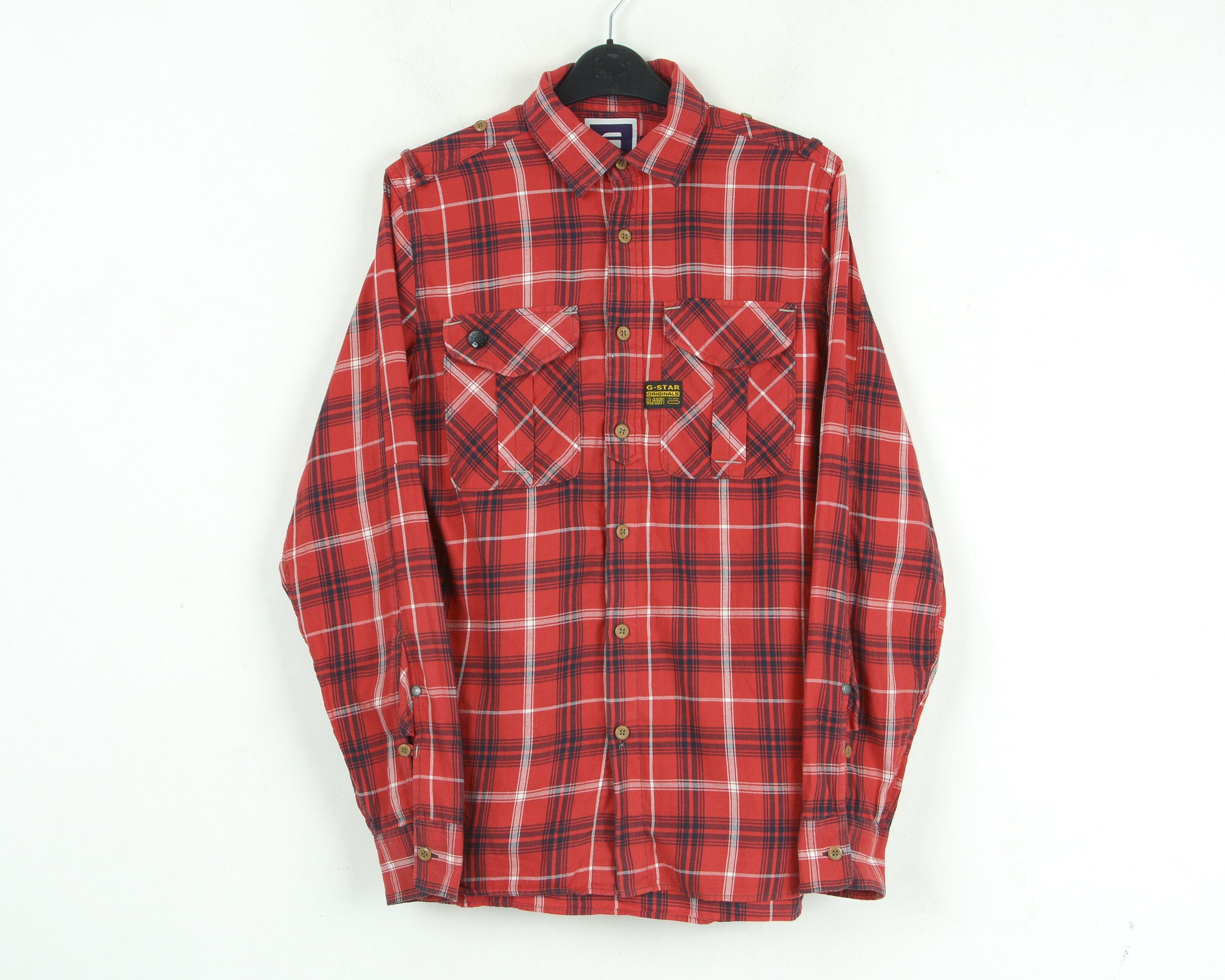 G-Star Casual Shirt Snap Button Up Long Sleeve Cotton Check Top Size US M / EU 48-50 / 2 - 1 Thumbnail