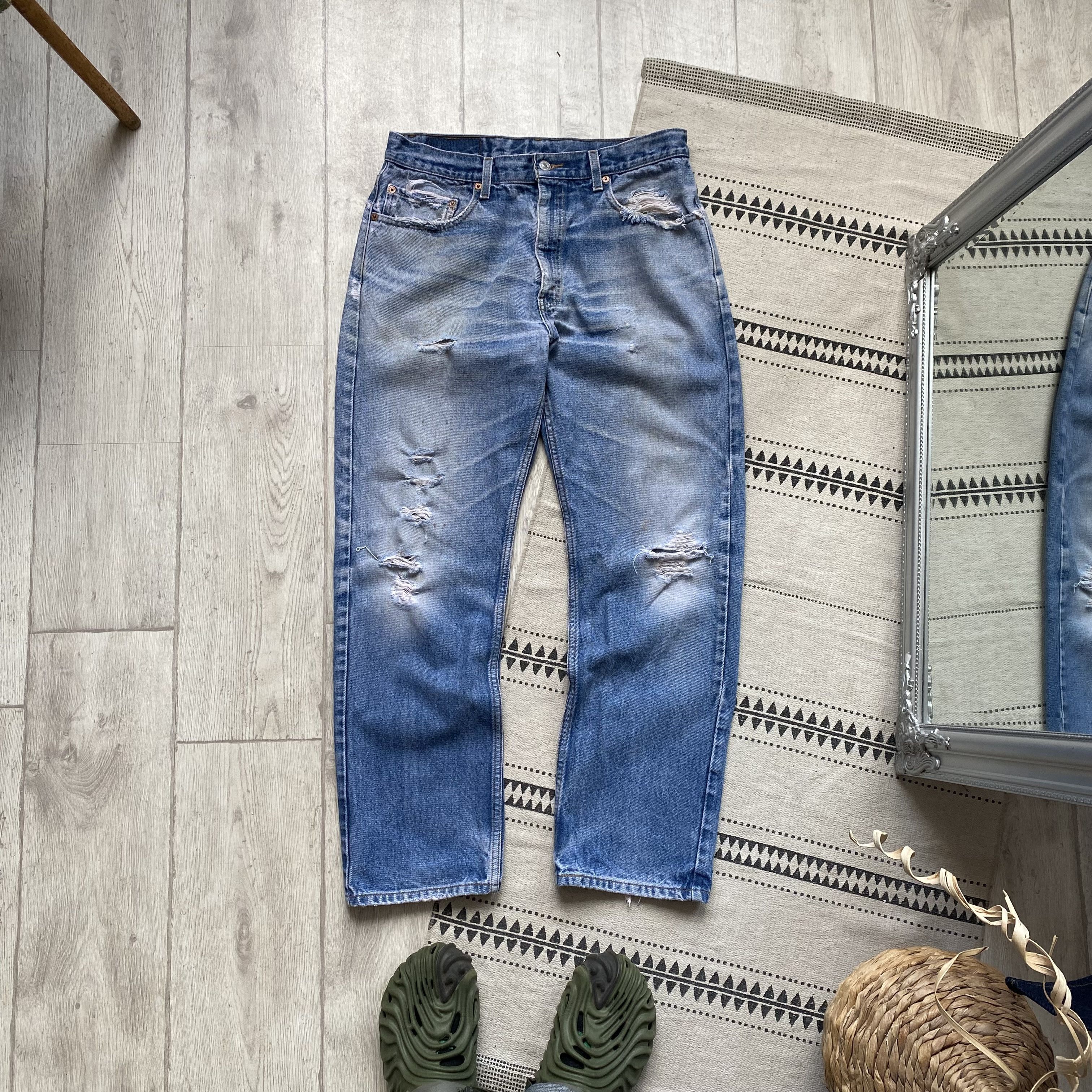 Levi's Vintage Clothing 👖Vintage 90's Distressed Levis jeans 505 Denim pants Y2K Size US 32 / EU 48 - 1 Thumbnail