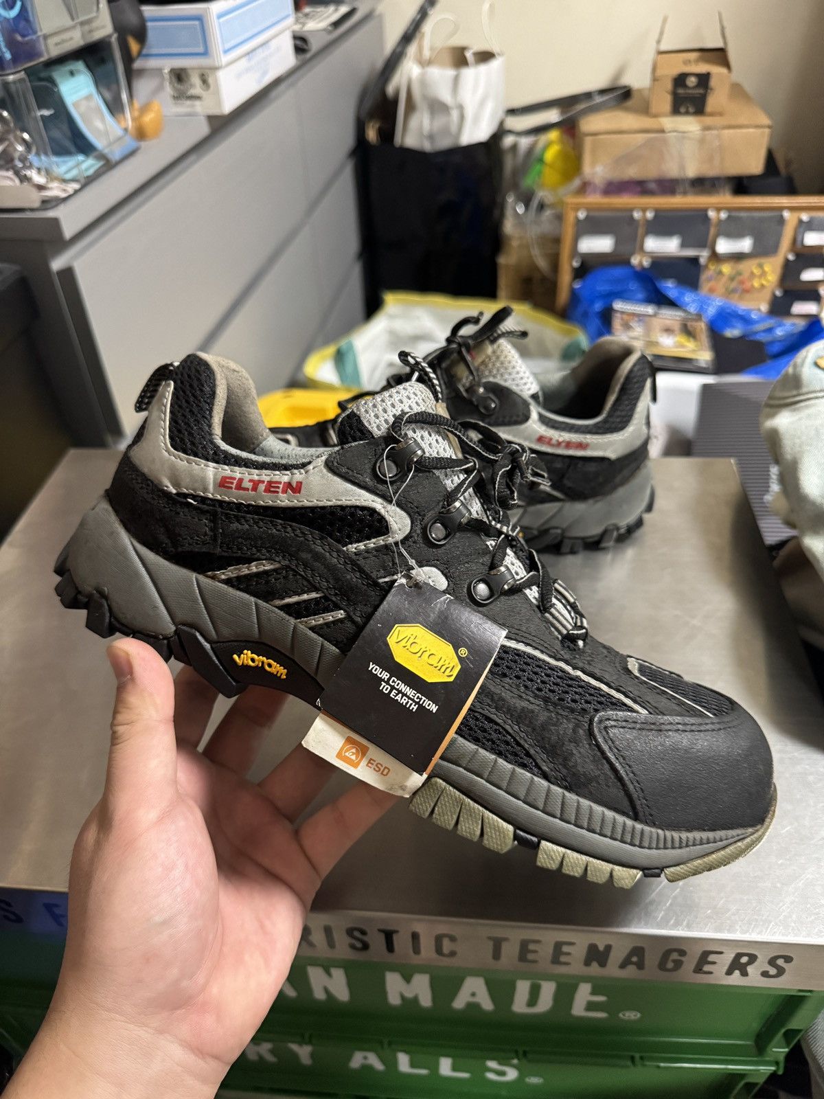 Vibram Vintage 2007 Vibram Elten S1 Runners Steel Toe Sneakers Size US 11 / EU 44 - 1 Thumbnail