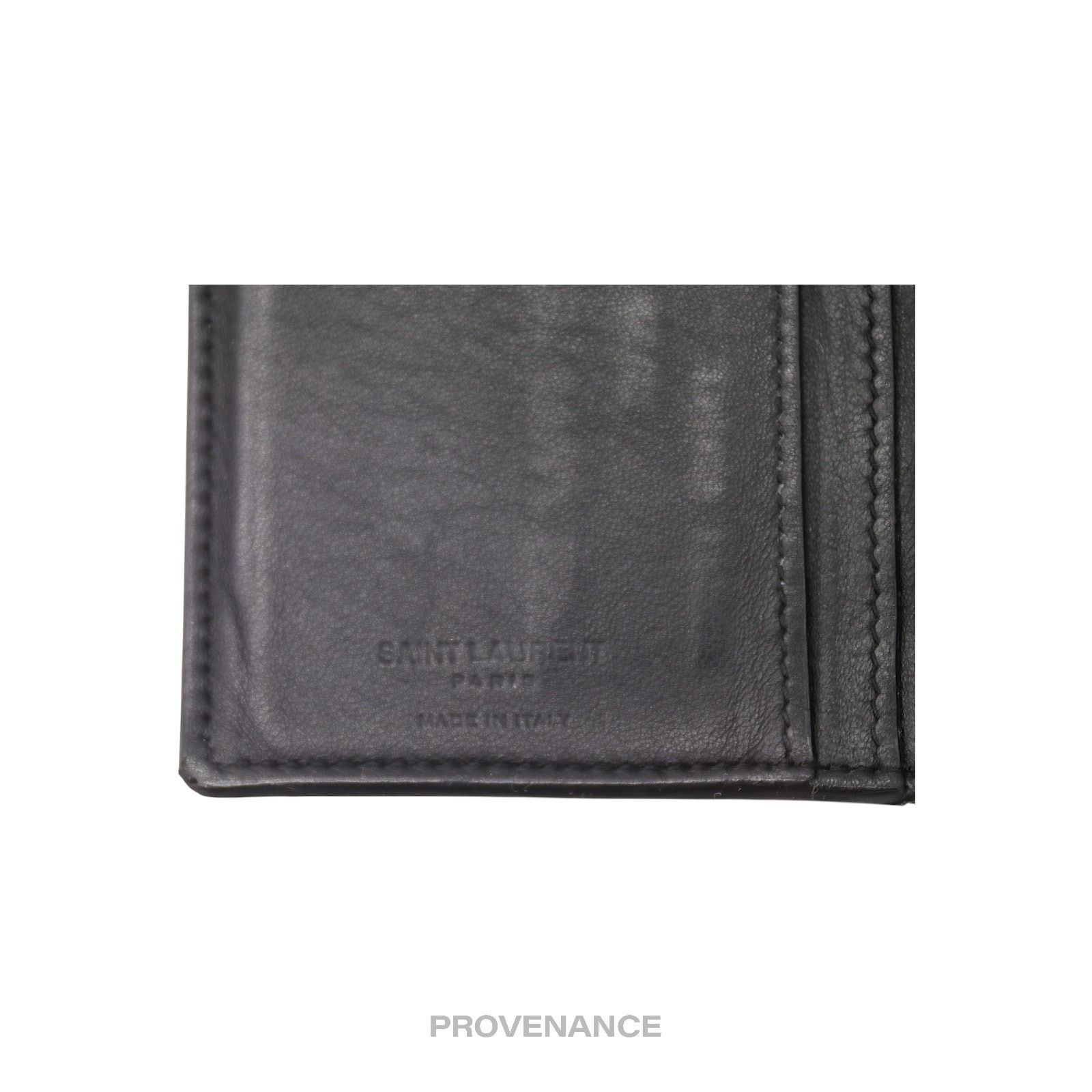 🔴 Saint Laurent Paris SLP Long Wallet - Black Croc Leather