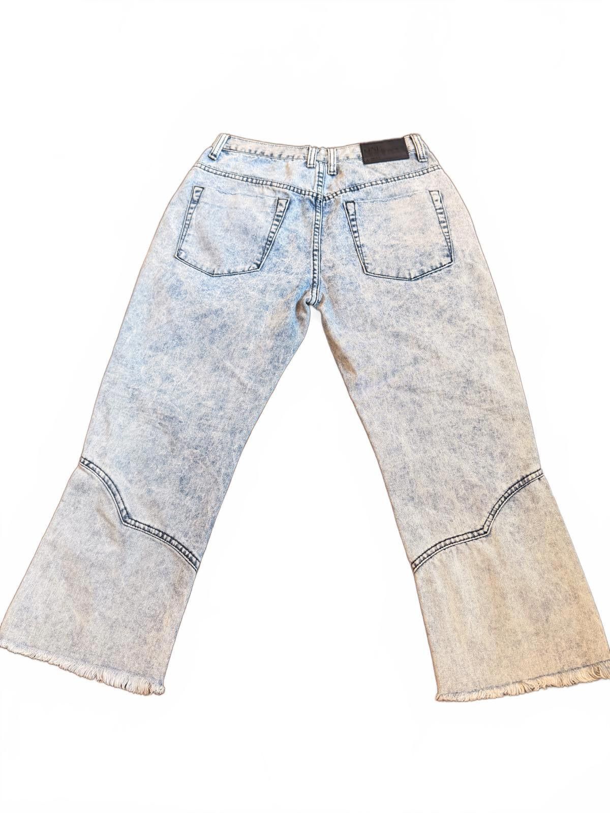 One Teaspoon Kicks Mid Waist Kick Flared Denim Jeans Size 27" / US 4 / IT 40 - 4 Thumbnail