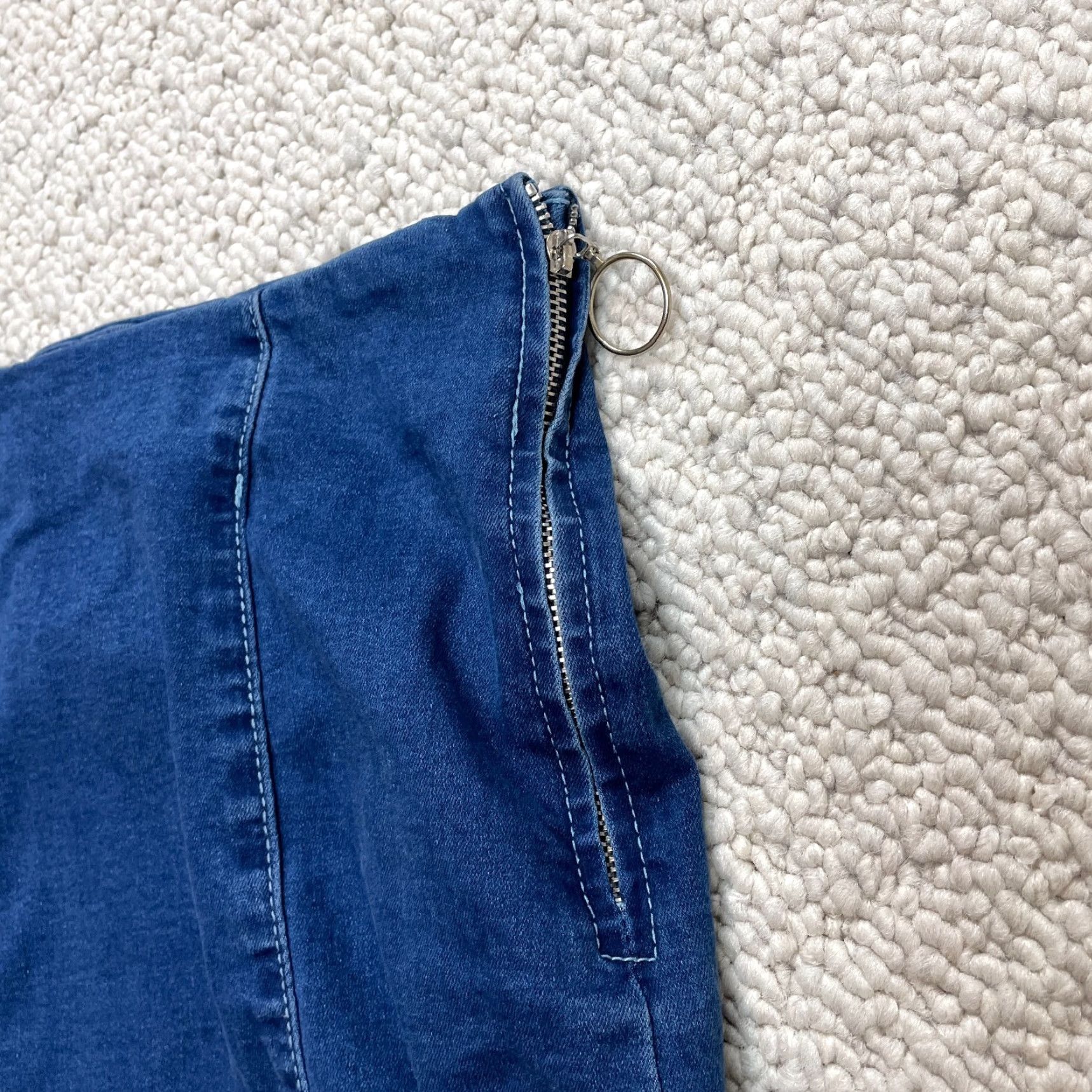 Shein Shein Jeans Womens 2XL Curve High Rise Dark Wash Blue Denim Zip 32x28 Leg Size 40" / US 18 - 7 Thumbnail