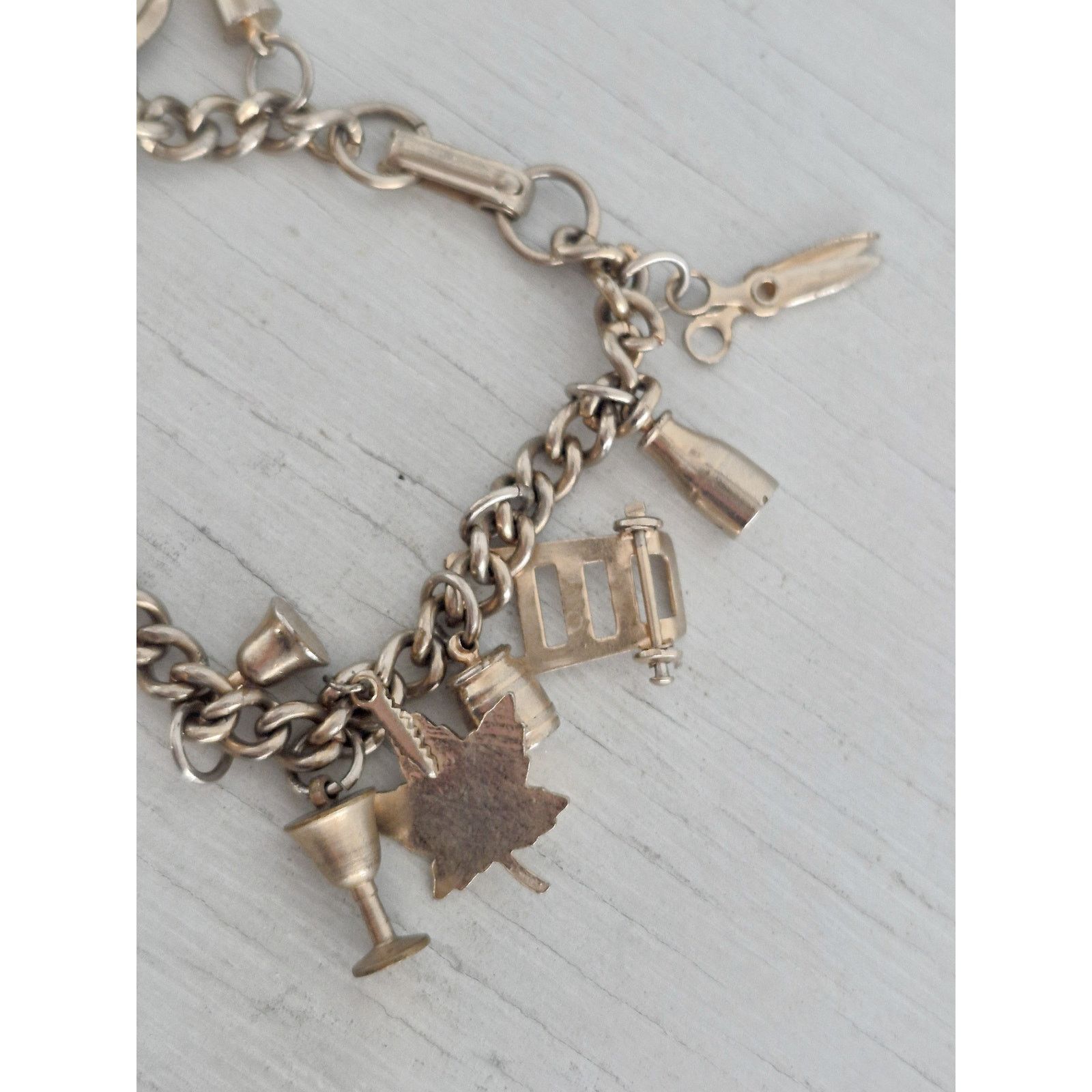 Other Vintage Silver-tone Charm Bracelet Size ONE SIZE - 2 Thumbnail