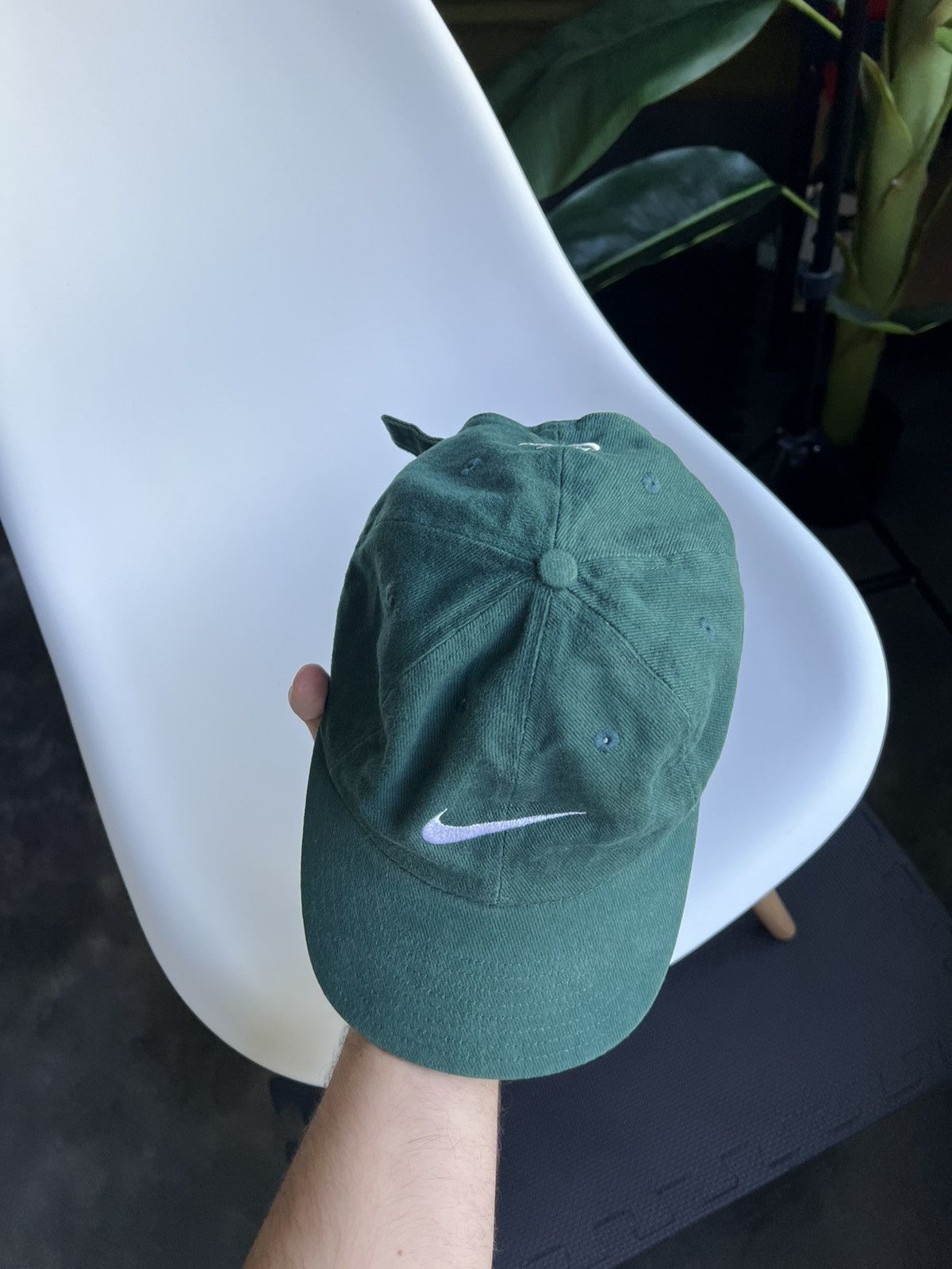 Nike × Vintage Vintage 1990s Nike Green Hat Y2K Rare Adjustable Strapback Size ONE SIZE - 13 Thumbnail