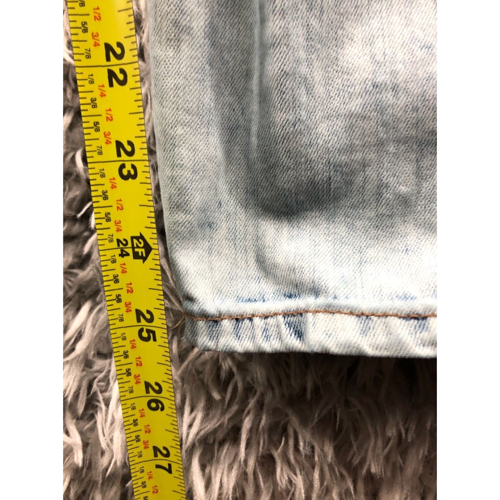 Express VINTAGE Express High Rise Ankle Jeans Womens 4 Light Wash Blue Regular Rise 26in Denim Cotton Size 27" / US 4 / IT 40 - 3 Thumbnail