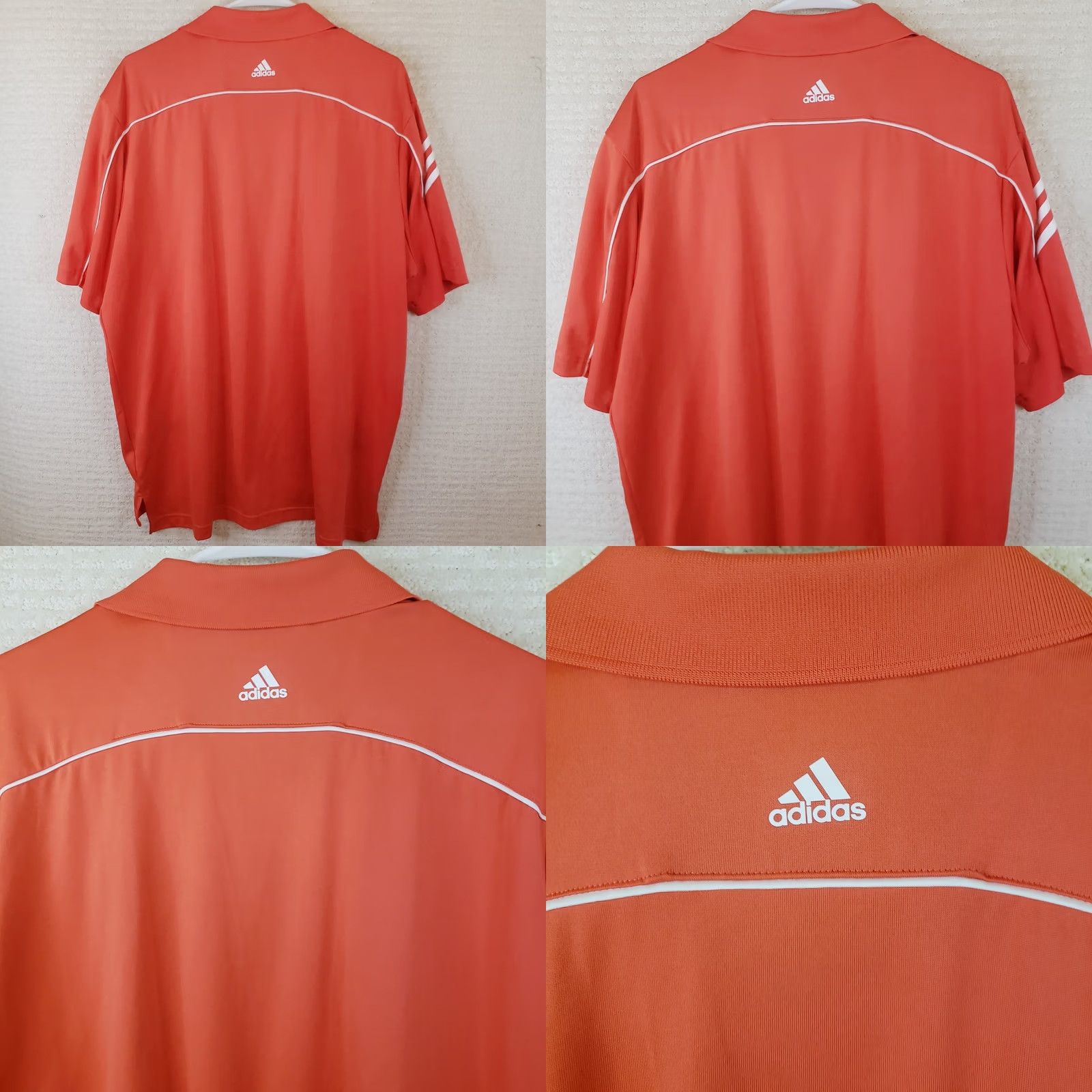 Adidas Adidas Climacool Polo Shirt Mens XL Orange Short Sleeve Golf Polo Shirt Size US XL / EU 56 / 4 - 8 Thumbnail