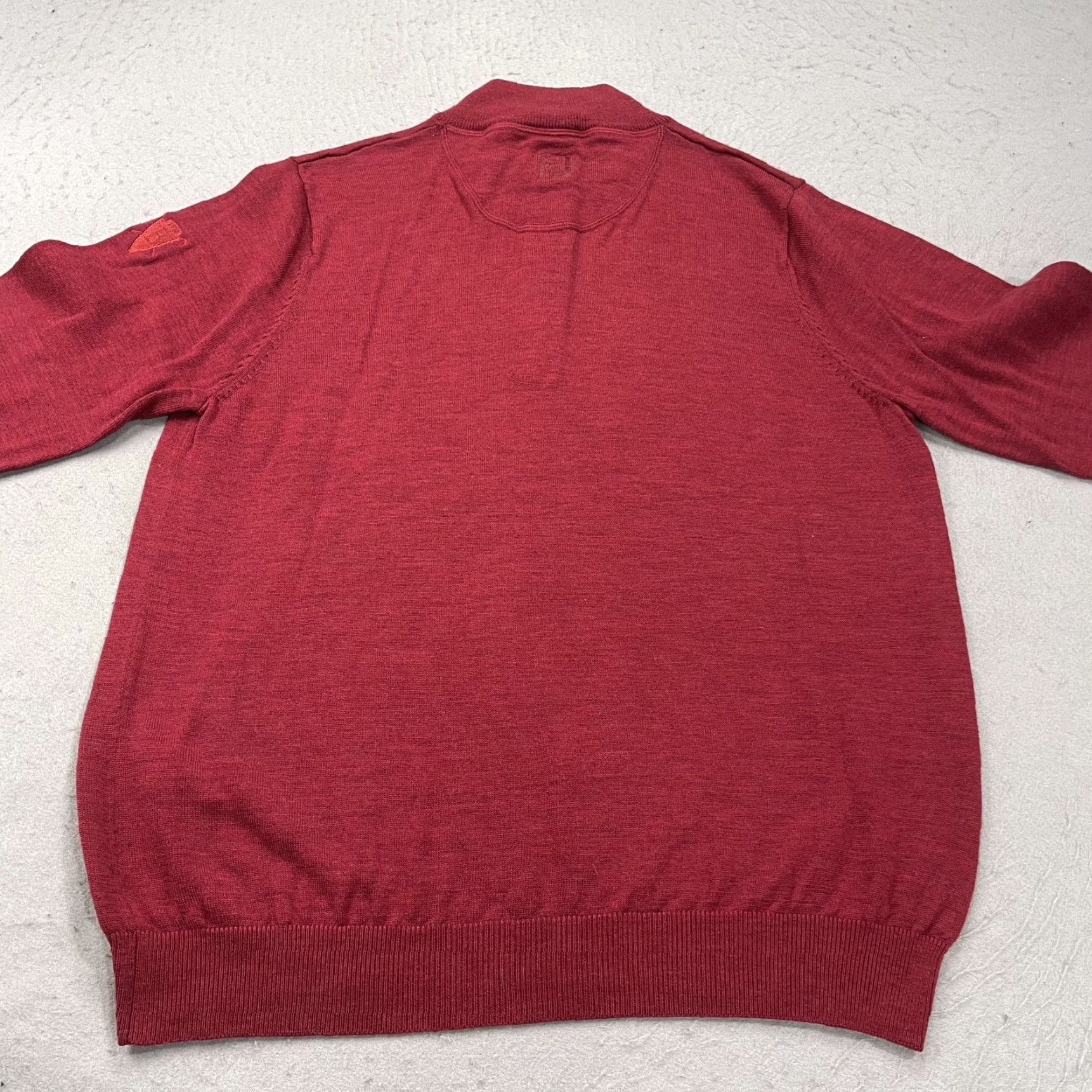 Footjoy FootJoy Golf Sweater Mens L Red Wool 1/4 Zip Logo Pullover Knits? Size US L / EU 52-54 / 3 - 6 Thumbnail