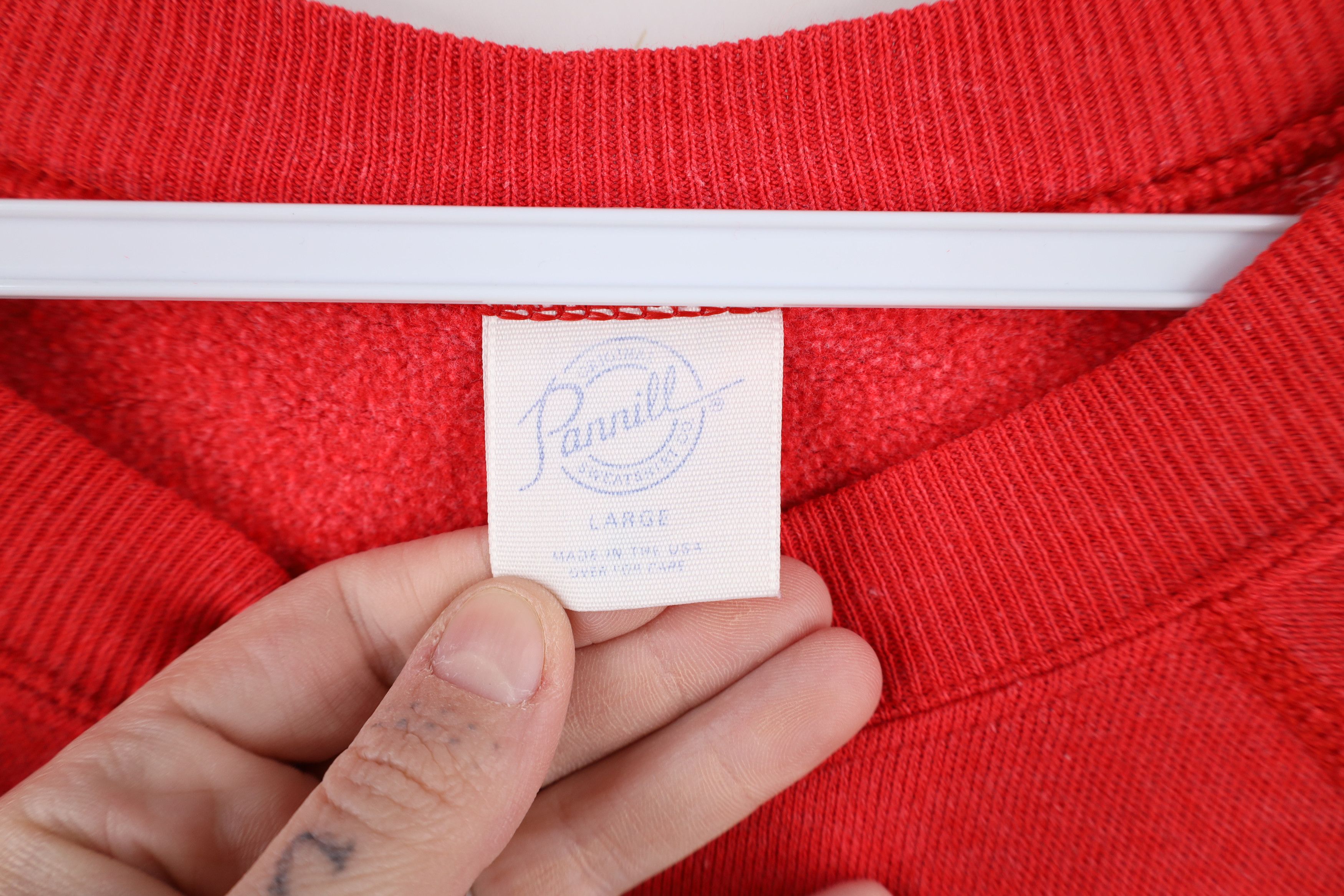Vintage Vintage 70s 80s Streetwear Crewneck Sweatshirt Red USA Size US L / EU 52-54 / 3 - 10 Thumbnail