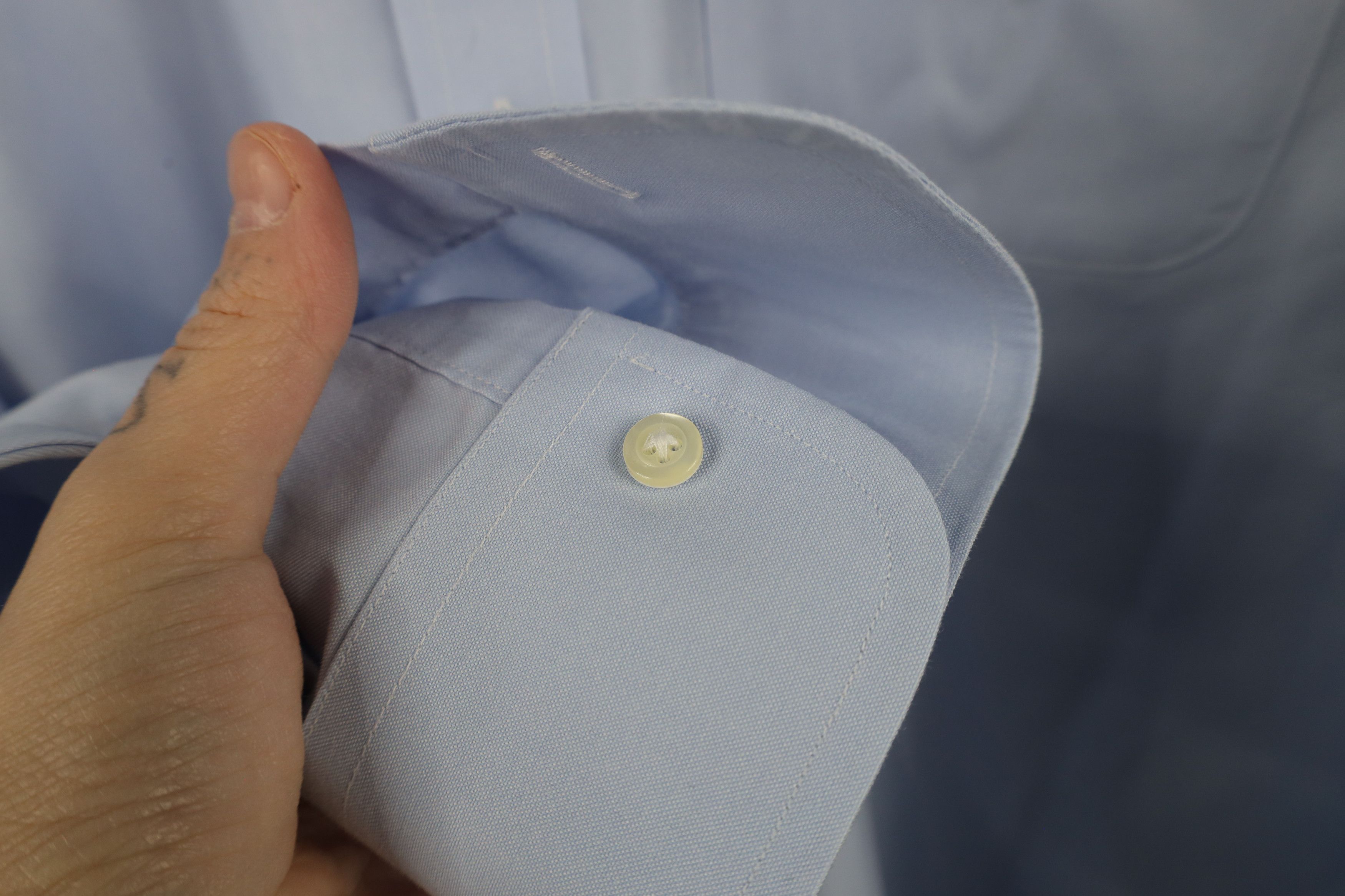 Brooks Brothers × Vintage Vintage 90s Brooks Brothers Cotton Button Shirt OCBD Blue Size US M / EU 48-50 / 2 - 5 Thumbnail