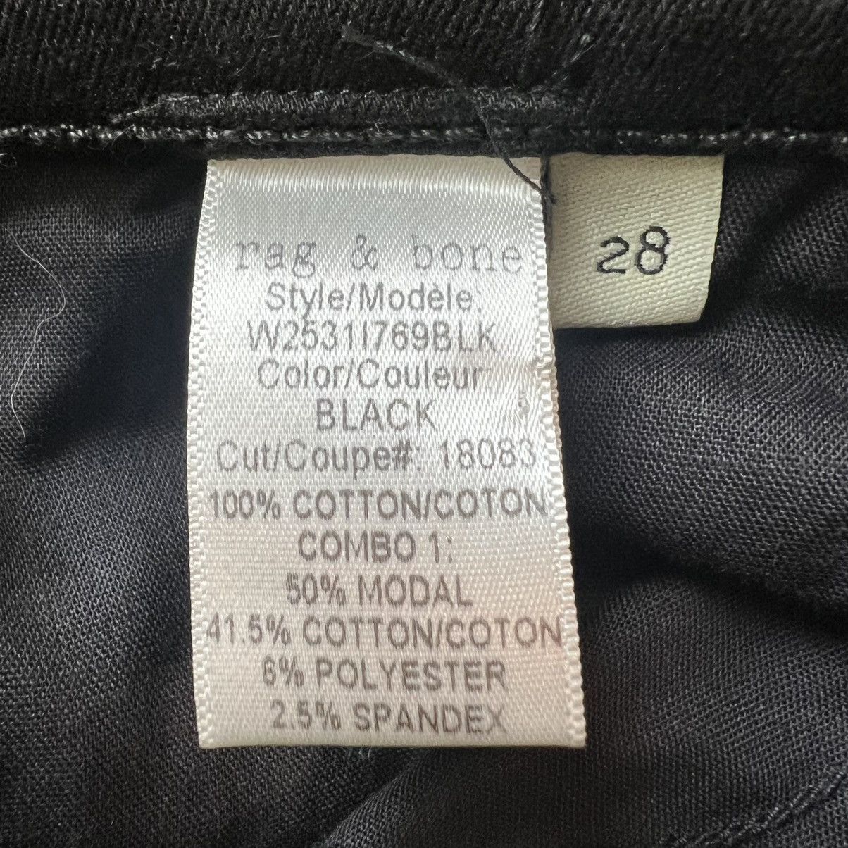 Rag & Bone rag & bone Tech Skinny Jeans Black Ankle Zip Moto Size 28 Size 28" / US 6 / IT 42 - 5 Thumbnail