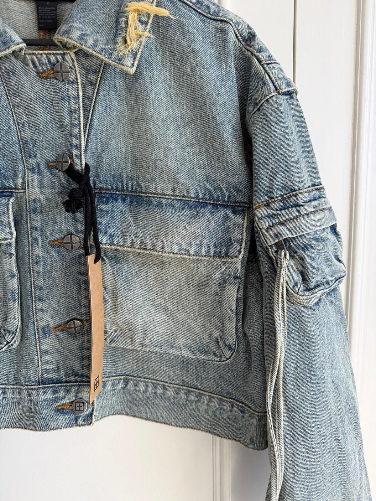 Ksubi new Ksubi womens blue campbell echoes denim Jacket small s Size S / US 4 / IT 40 - 5 Thumbnail