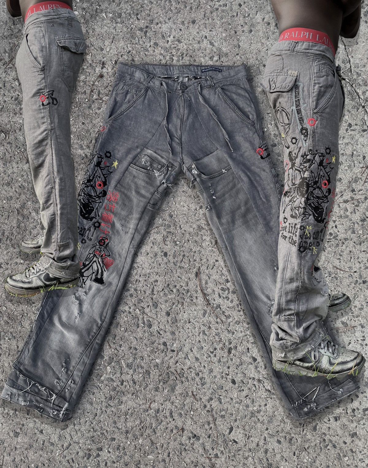Designer Calm Down Reconstructed Chinos Size US 32 / EU 48 - 1 Thumbnail