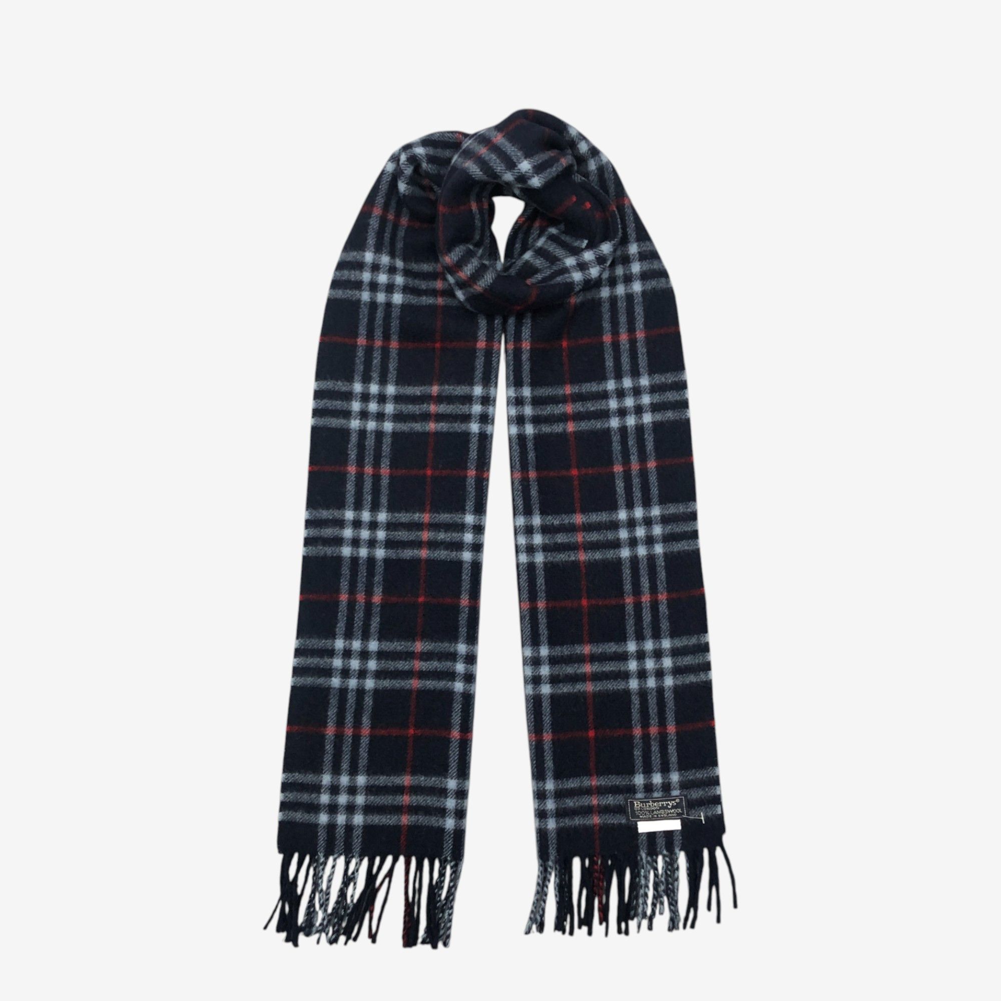 Burberry Vintage Burberrys Scarf Muffler Wool Nova Check Scarves Size ONE SIZE - 1 Thumbnail