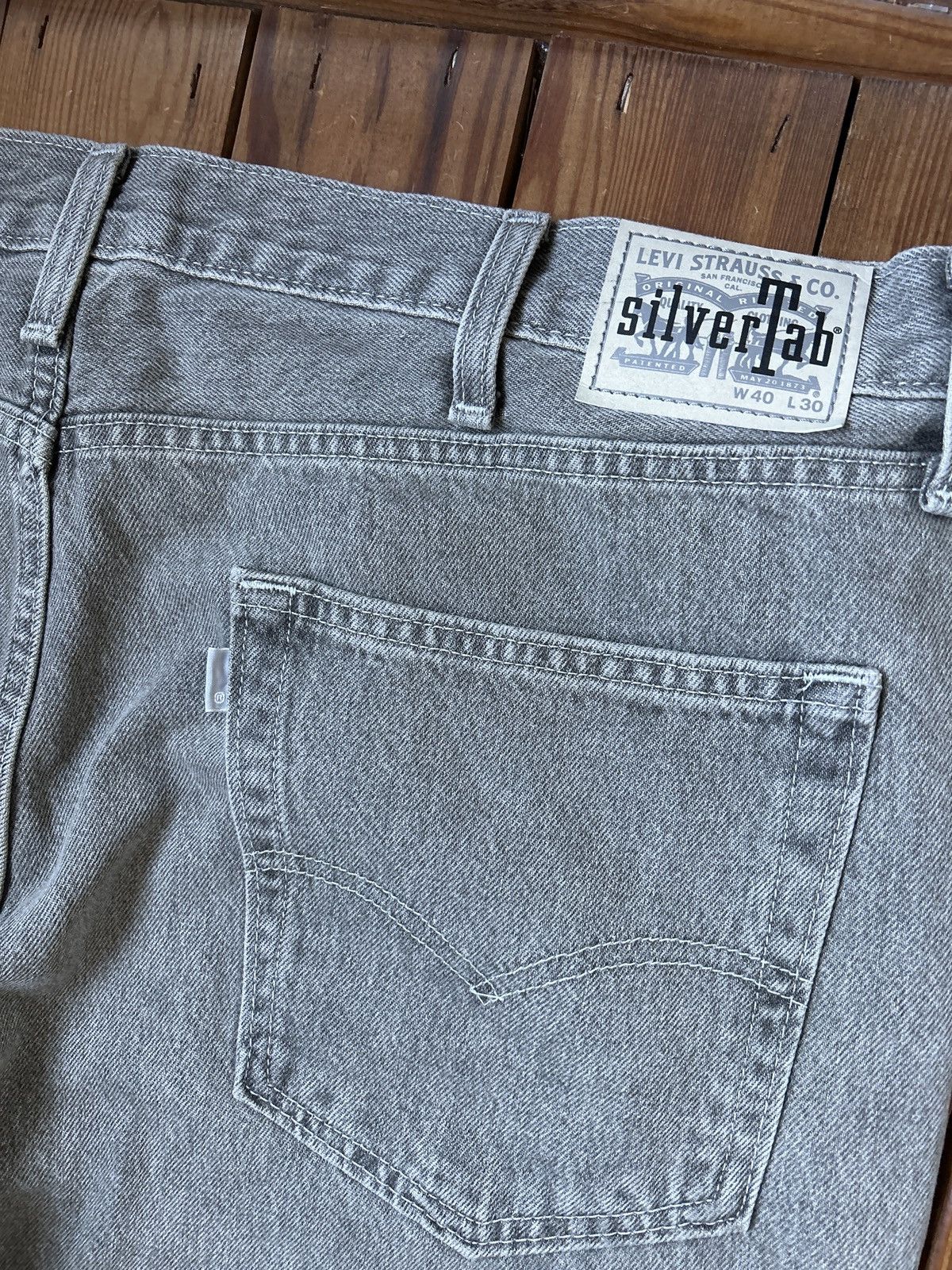 Levi's × Vintage Vintage Levi’s Silver Tab Loose Baggy Grey Denim Jeans Size US 40 / EU 56 - 3 Thumbnail