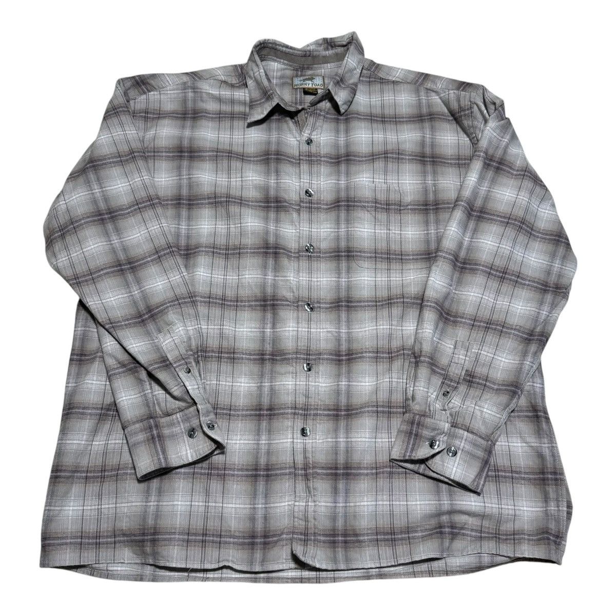 Other Horny Toad Plaid Gray Cotton Long Sleeve Button Shirt XL Size US XL / EU 56 / 4 - 1 Thumbnail