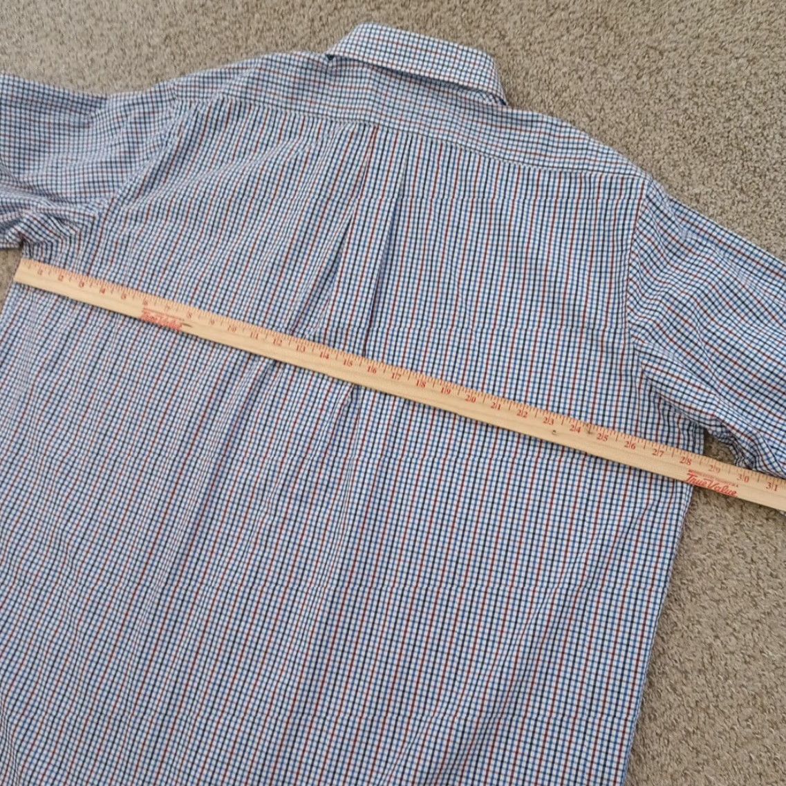 Vintage Preswick & Moore Shirt 2X Big & Tall Red Blue Plaid Long Sleeve Button-Up Mens Size US XXL / EU 58 / 5 - 7 Thumbnail