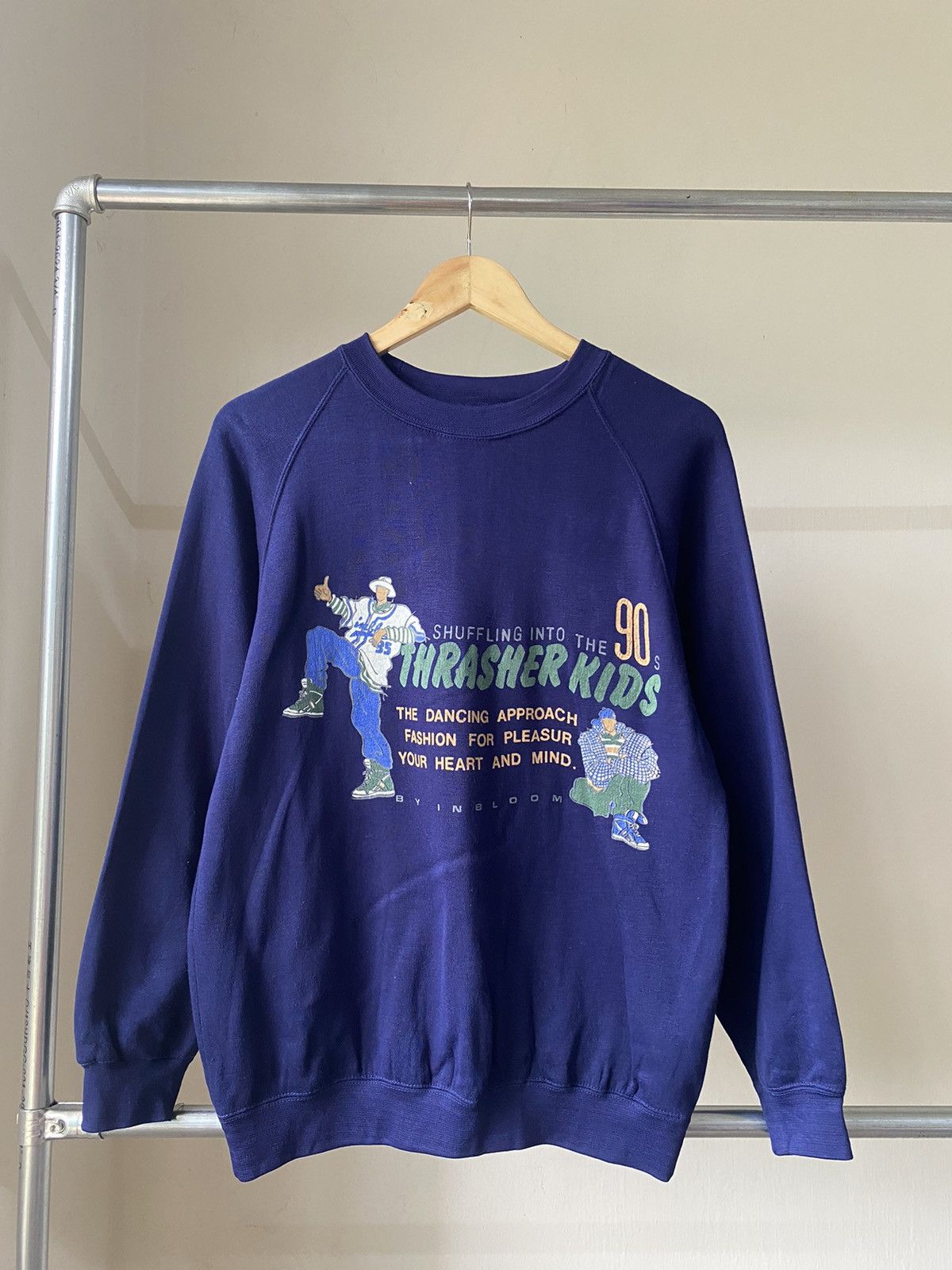 Thrasher × Vintage VINTAGE THRASHER HIPHOP JNCO 90s 80s RAGLAN CREWNECK Size US M / EU 48-50 / 2 - 1 Thumbnail