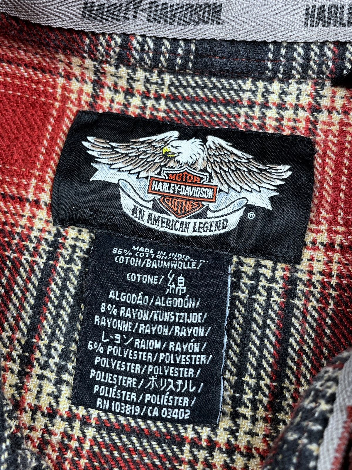Vintage Vintage Harley-Davidson Motorcycle Checked Flannel Shirt L Size US L / EU 52-54 / 3 - 13 Thumbnail