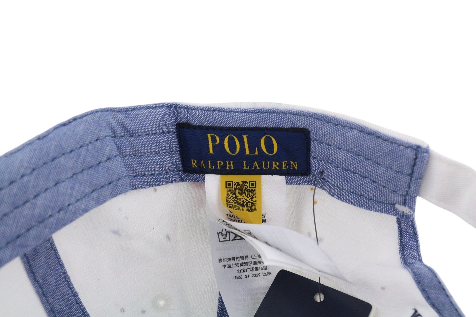 Polo Ralph Lauren 59 CM White Paint Colourful Sport Baseball Cap 84676 Size ONE SIZE - 9 Thumbnail