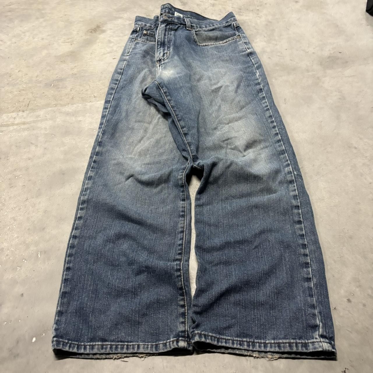 Japanese Brand × Vintage Crazy Vintage Y2K/2000s Grunge Dark Wash Essential Denim Jeans! Size US 34 / EU 50 - 3 Thumbnail