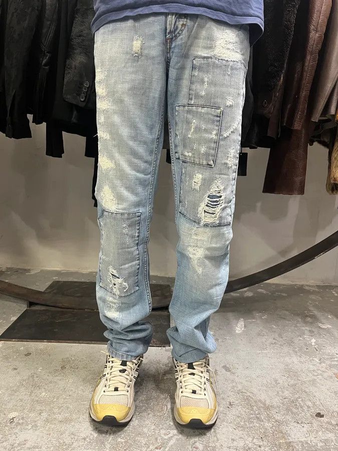 Dolce & Gabbana 2000s Dolce & Gabbana Patches Blue Denim Jeans Size US 31 - 2 Thumbnail